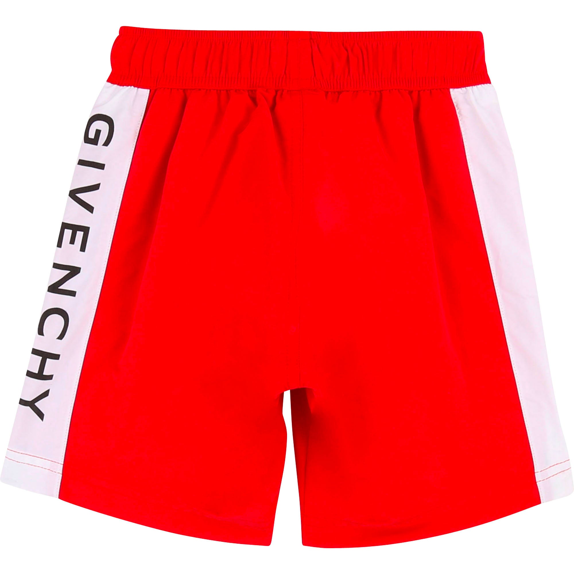 Boys Red & White Surfer Shorts