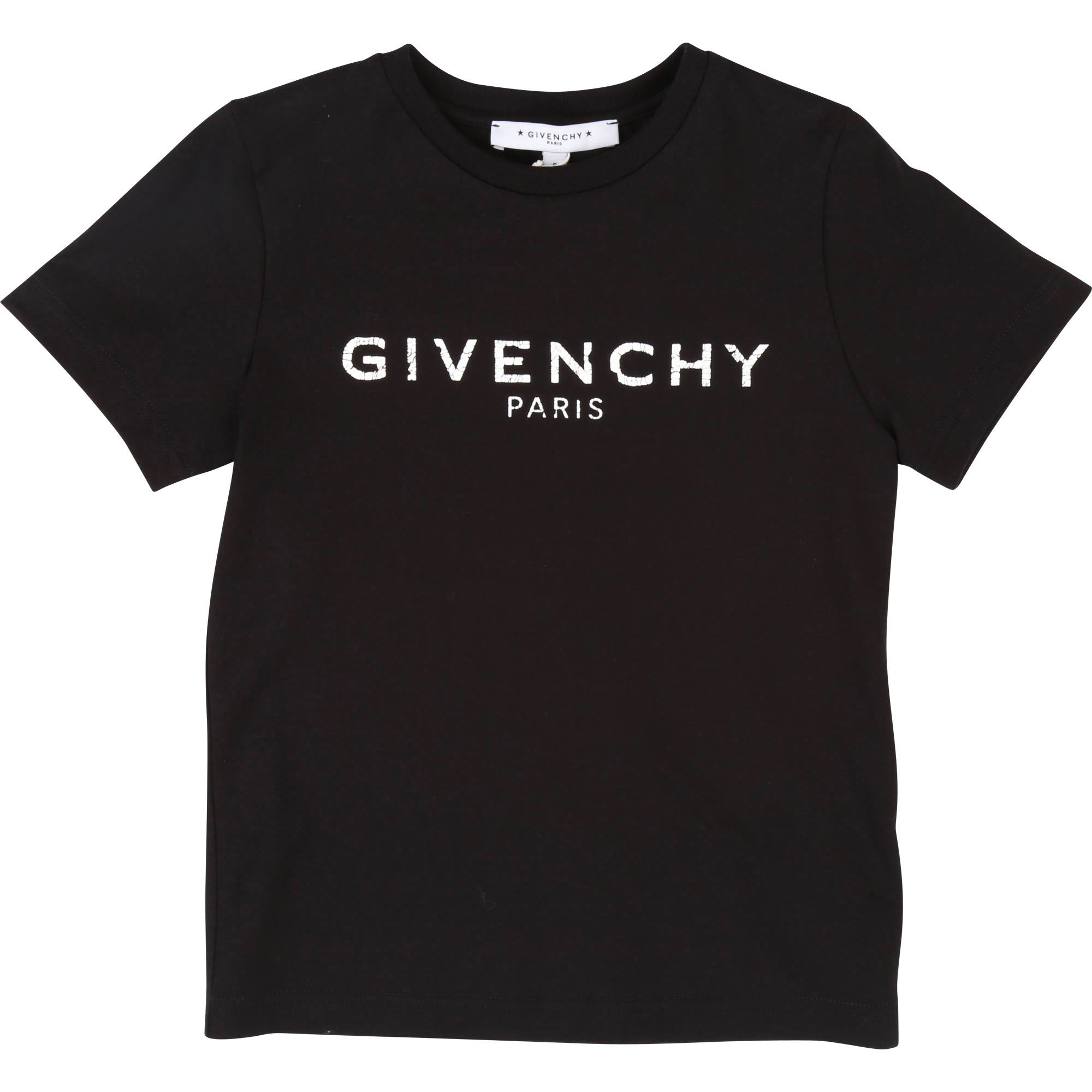 Boys Black Logo Cotton T-shirt