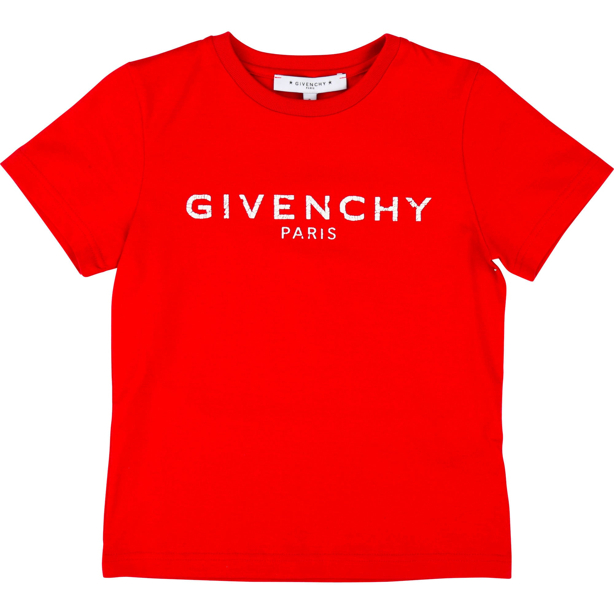 Boys Red Logo Cotton T-shirt