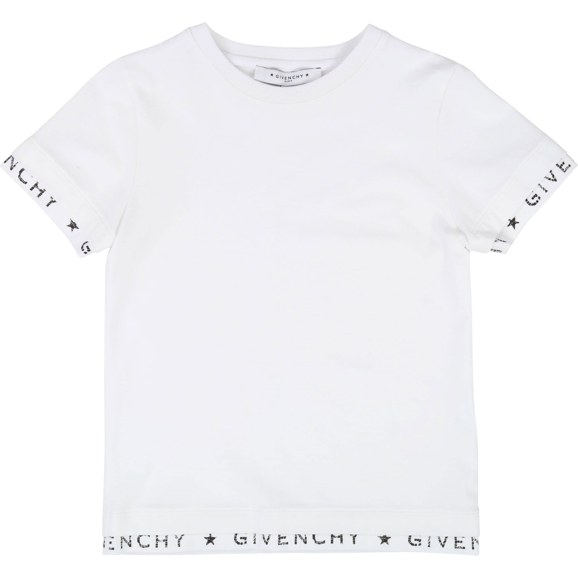 Boys White Logo Cotton T-shirt