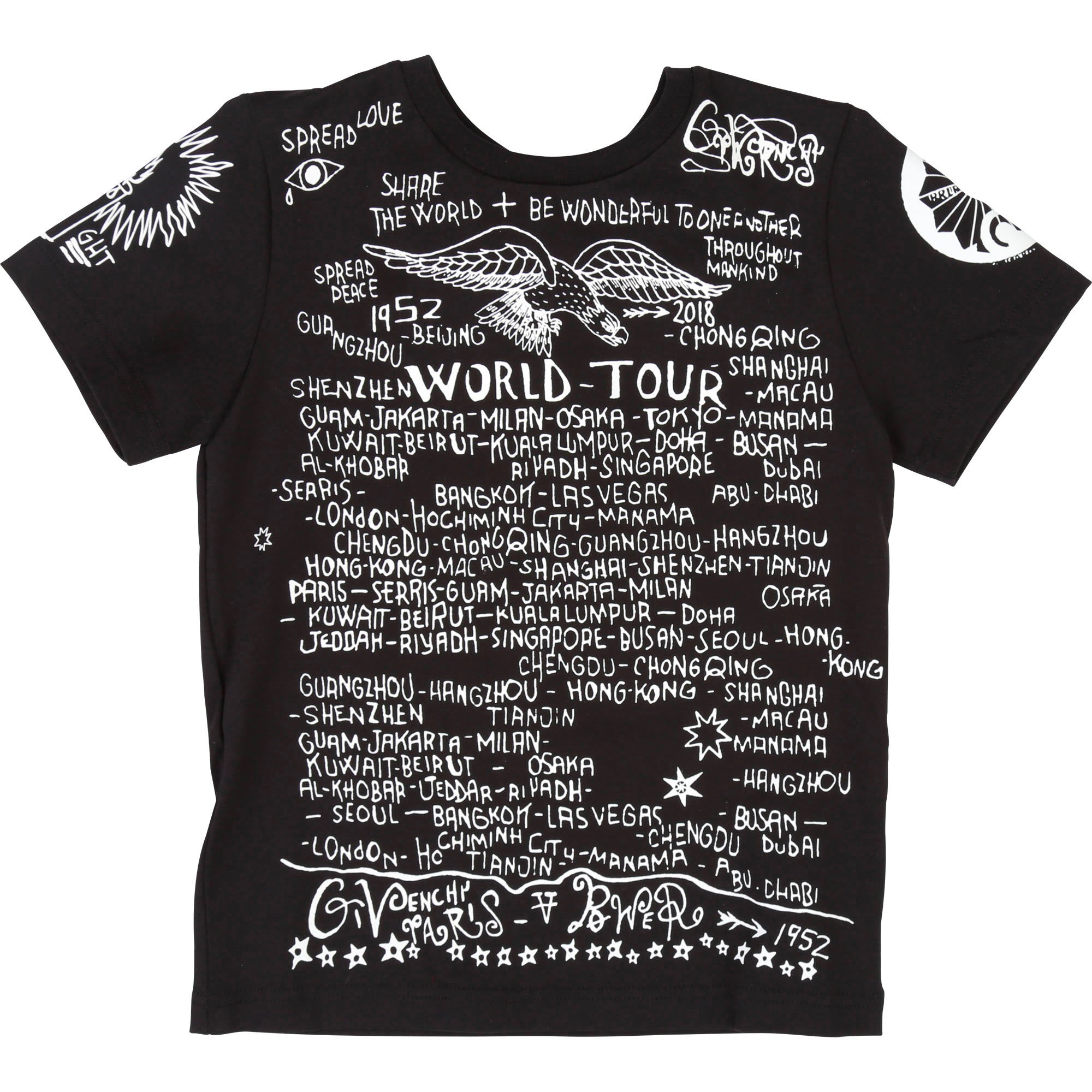 Boys Black Logo Cotton T-shirt