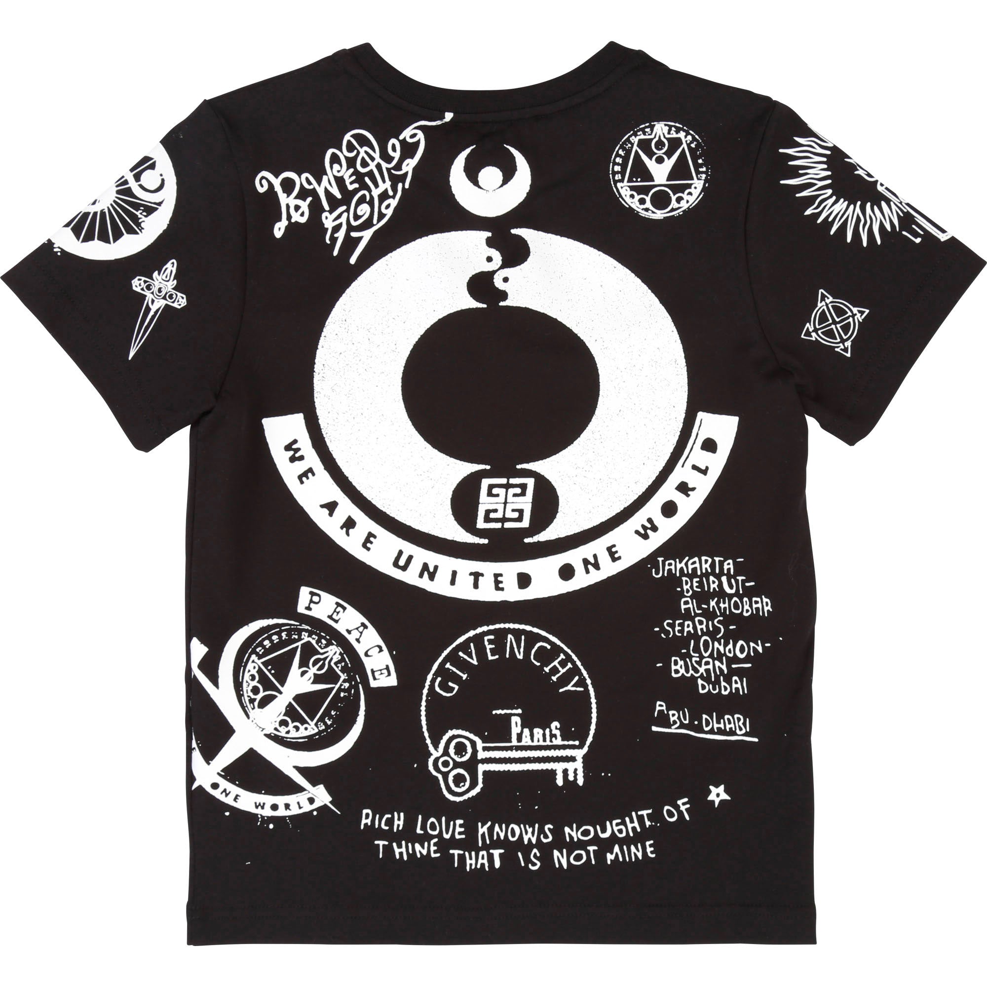 Boys Black Logo Cotton T-shirt