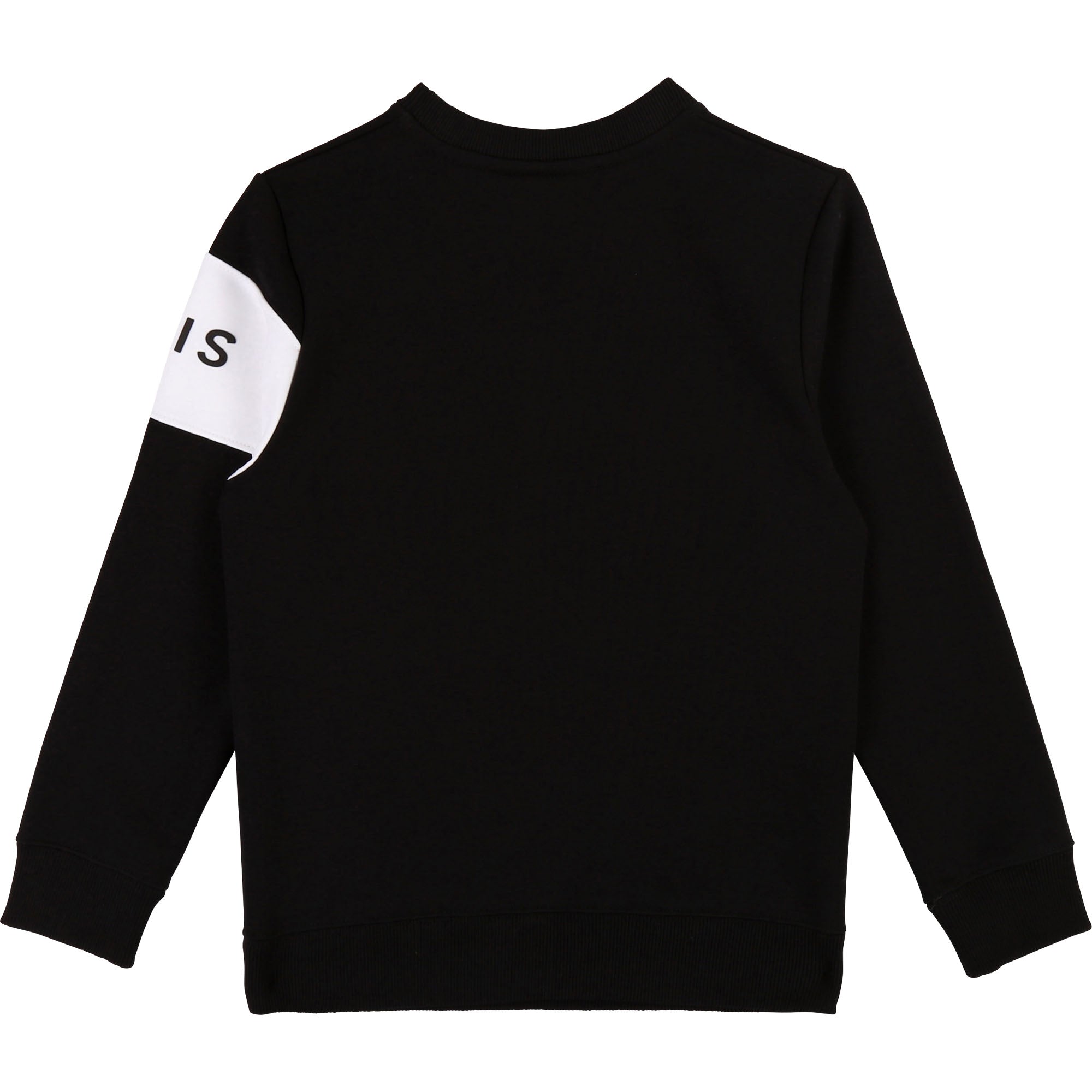 Boys Black Logo Cotton Sweatshirt