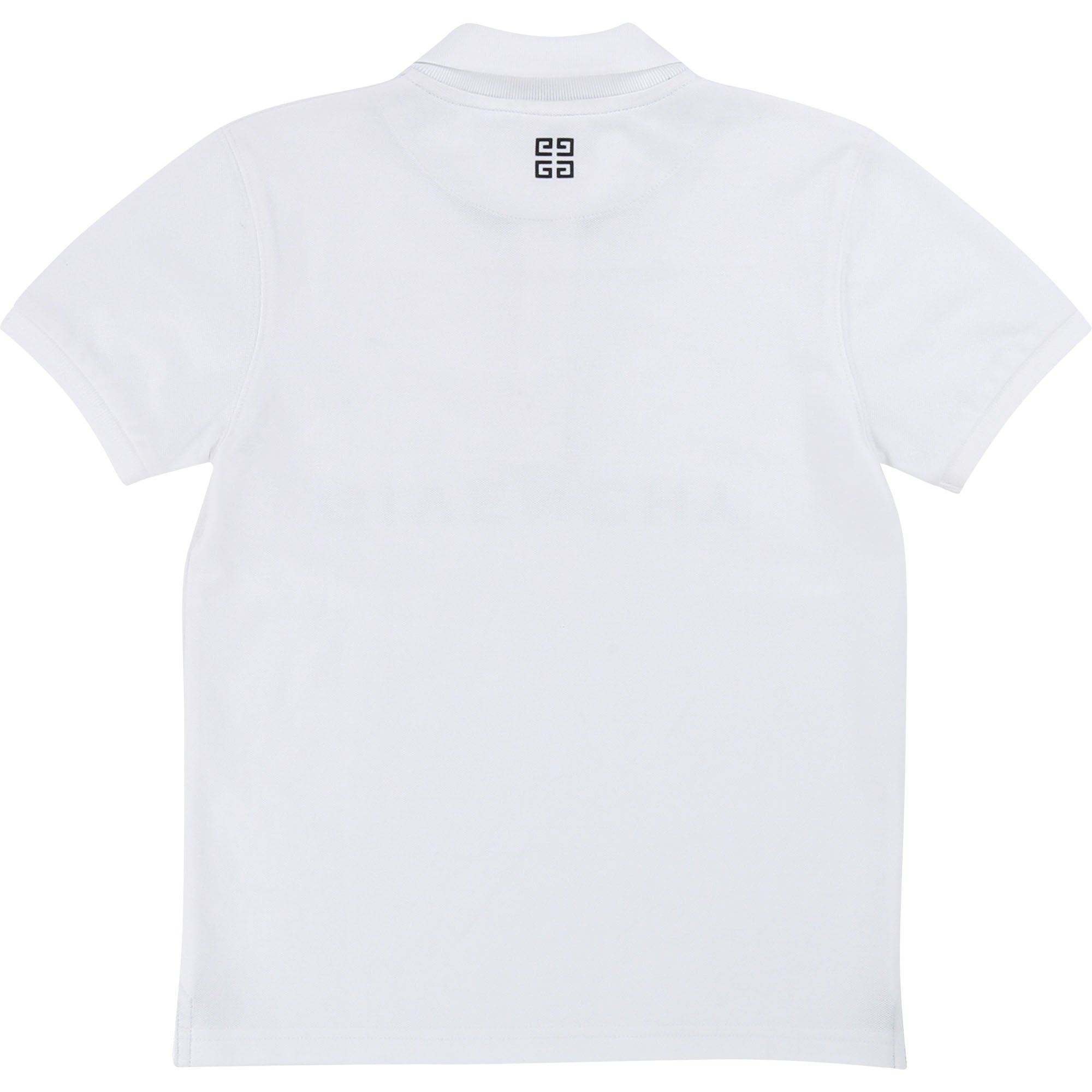Boys White Cotton Polo Shirt