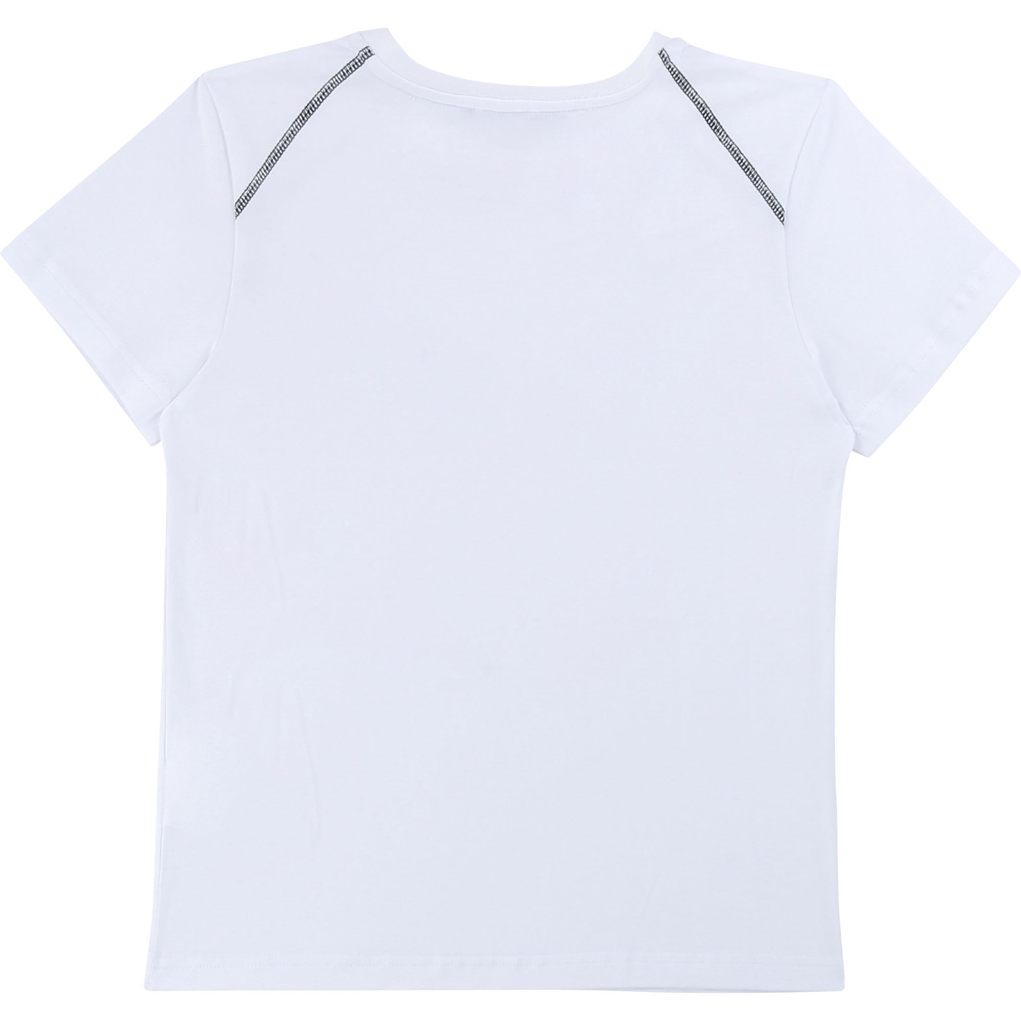 Boys White Logo Cotton T-shirt