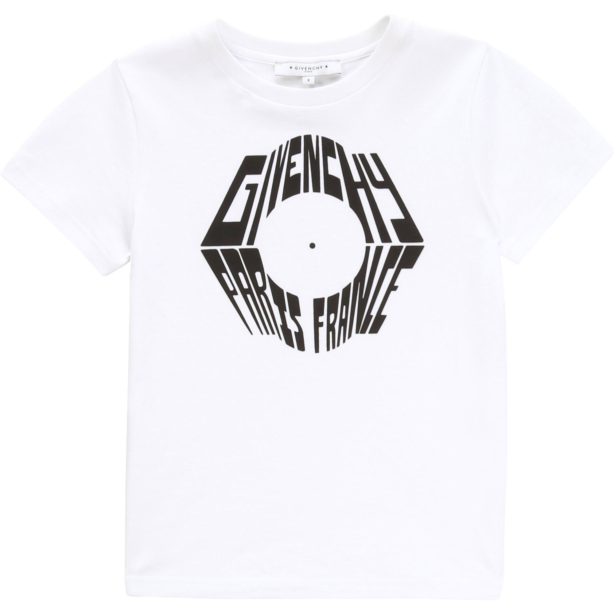Boys White Logo Cotton T-shirt
