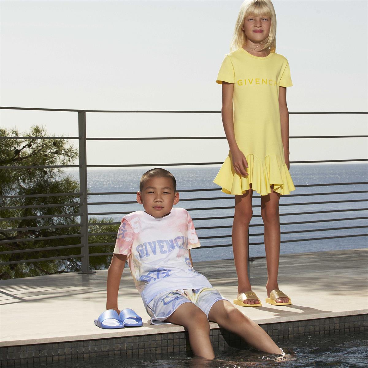 Girls Yellow Logo Dress