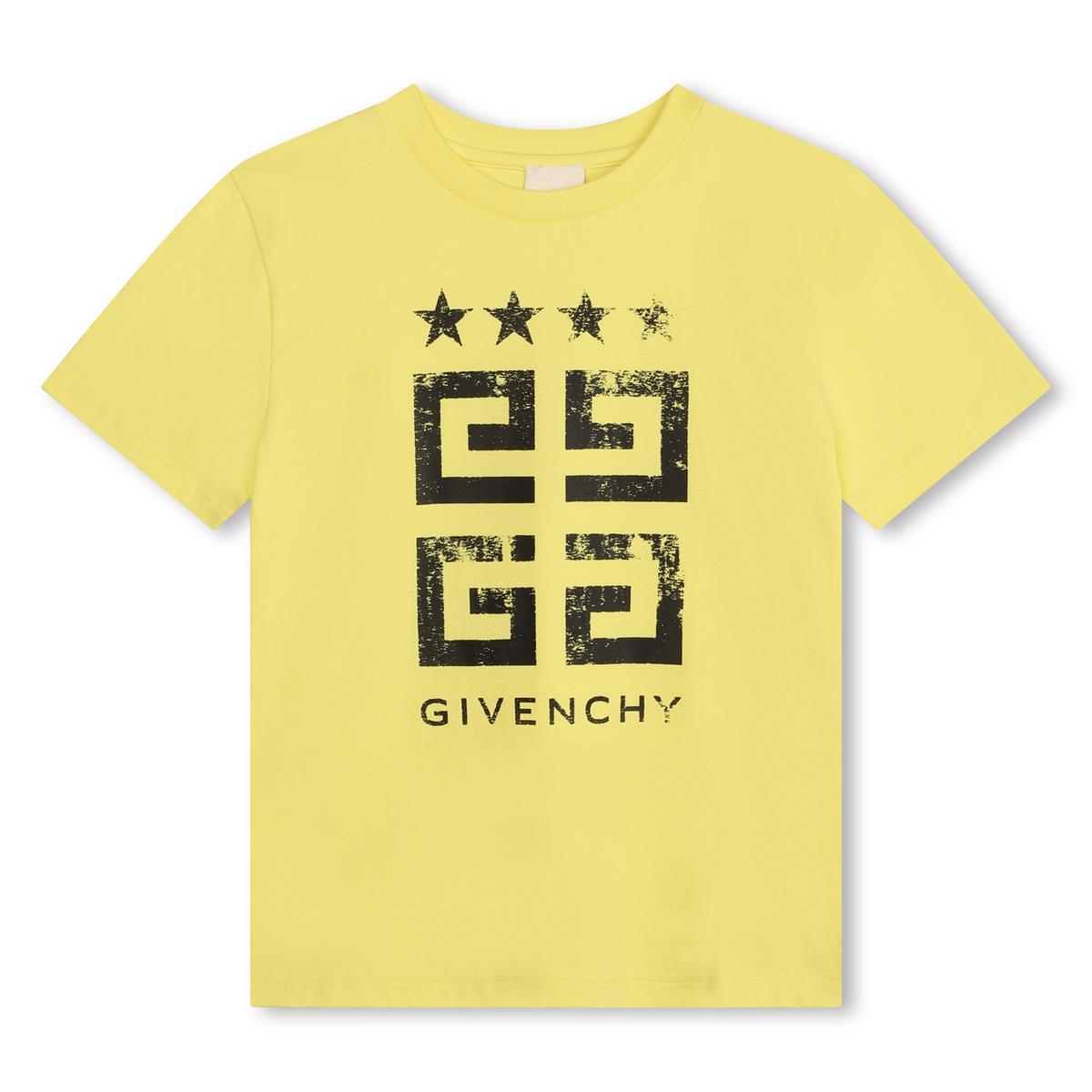 Boys Yellow Logo Cotton T-Shirt