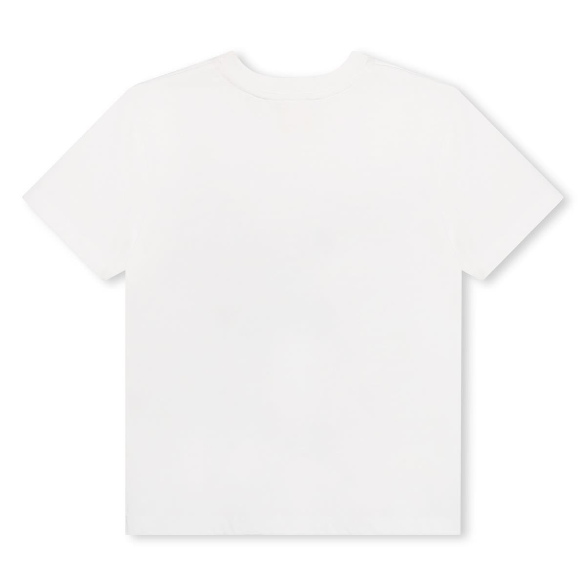 Boys White Cotton T-Shirt