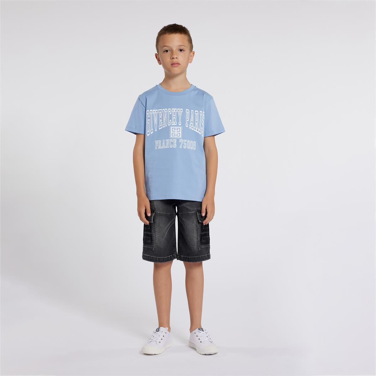 Boys Blue Cotton T-Shirt