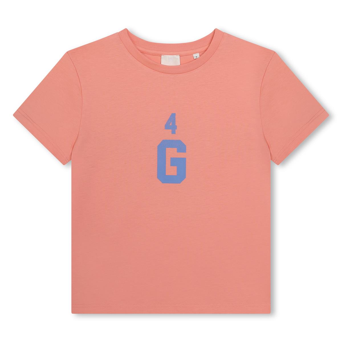 Boys Orange Cotton T-Shirt