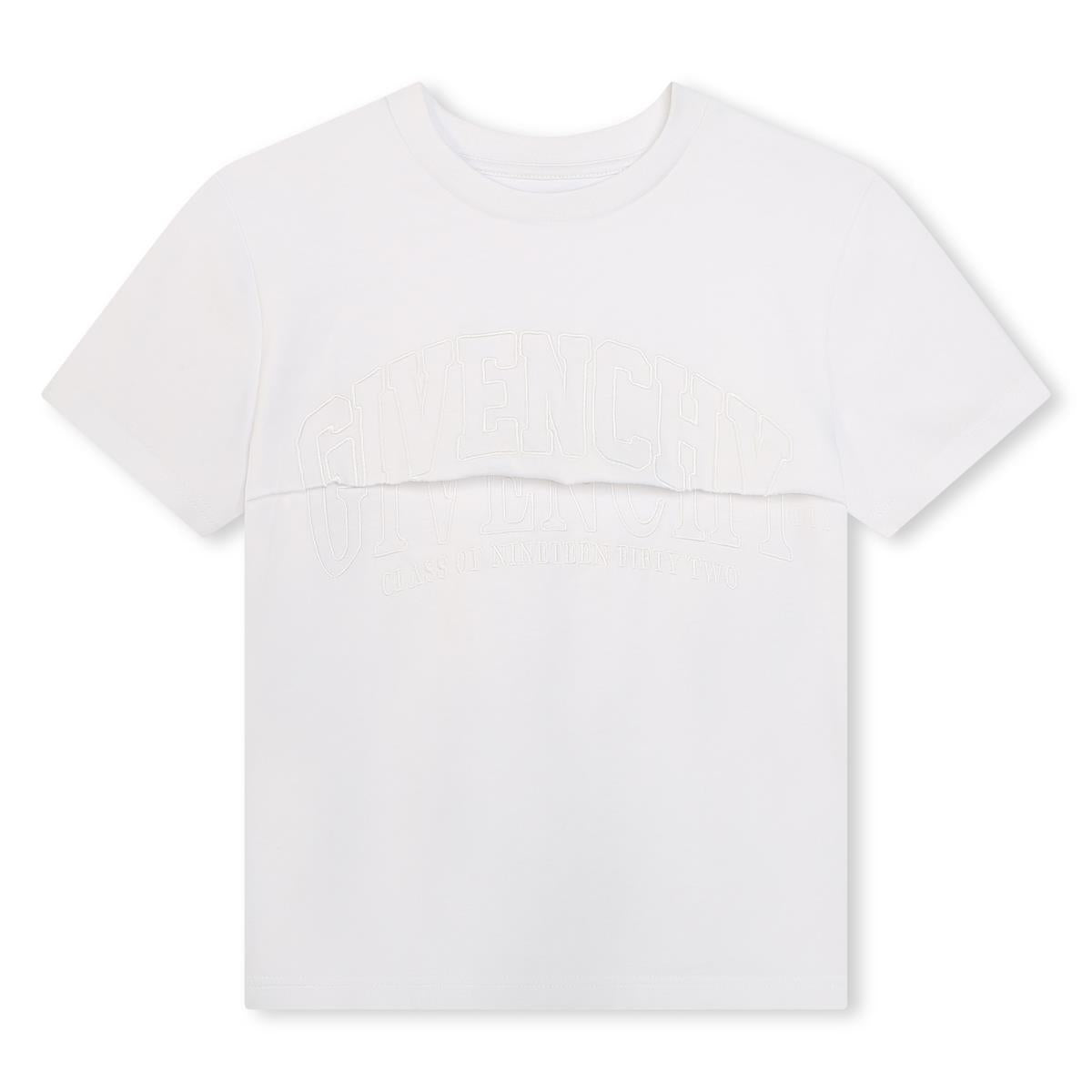 Boys White Cotton T-Shirt