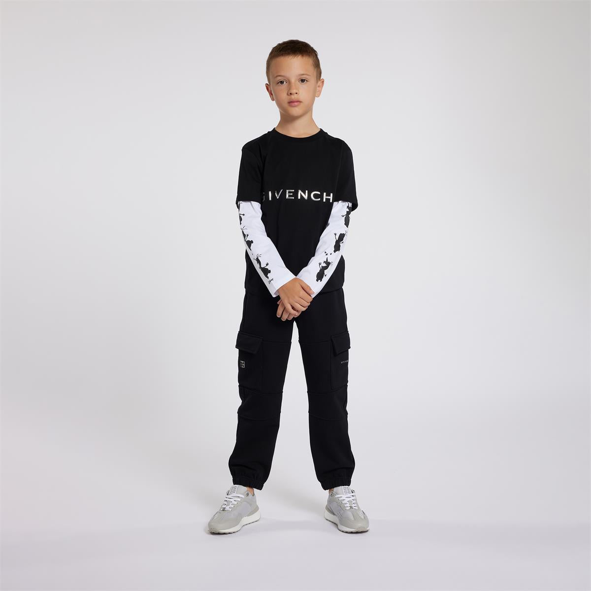 Boys Black Cotton T-Shirt