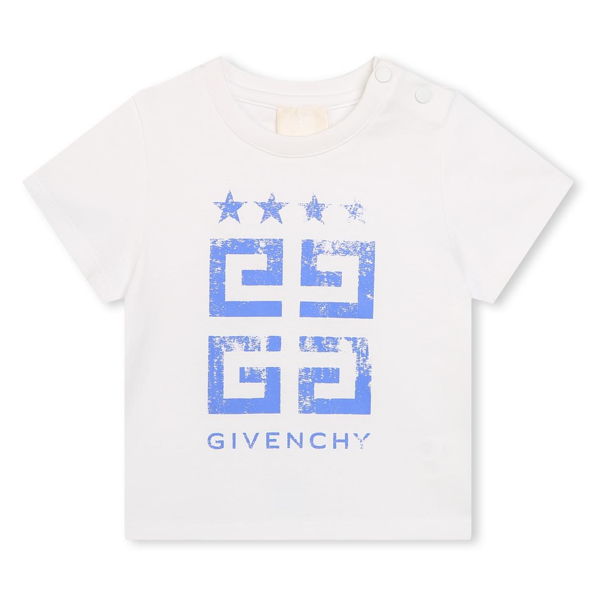 Baby Boys White Cotton T-Shirt