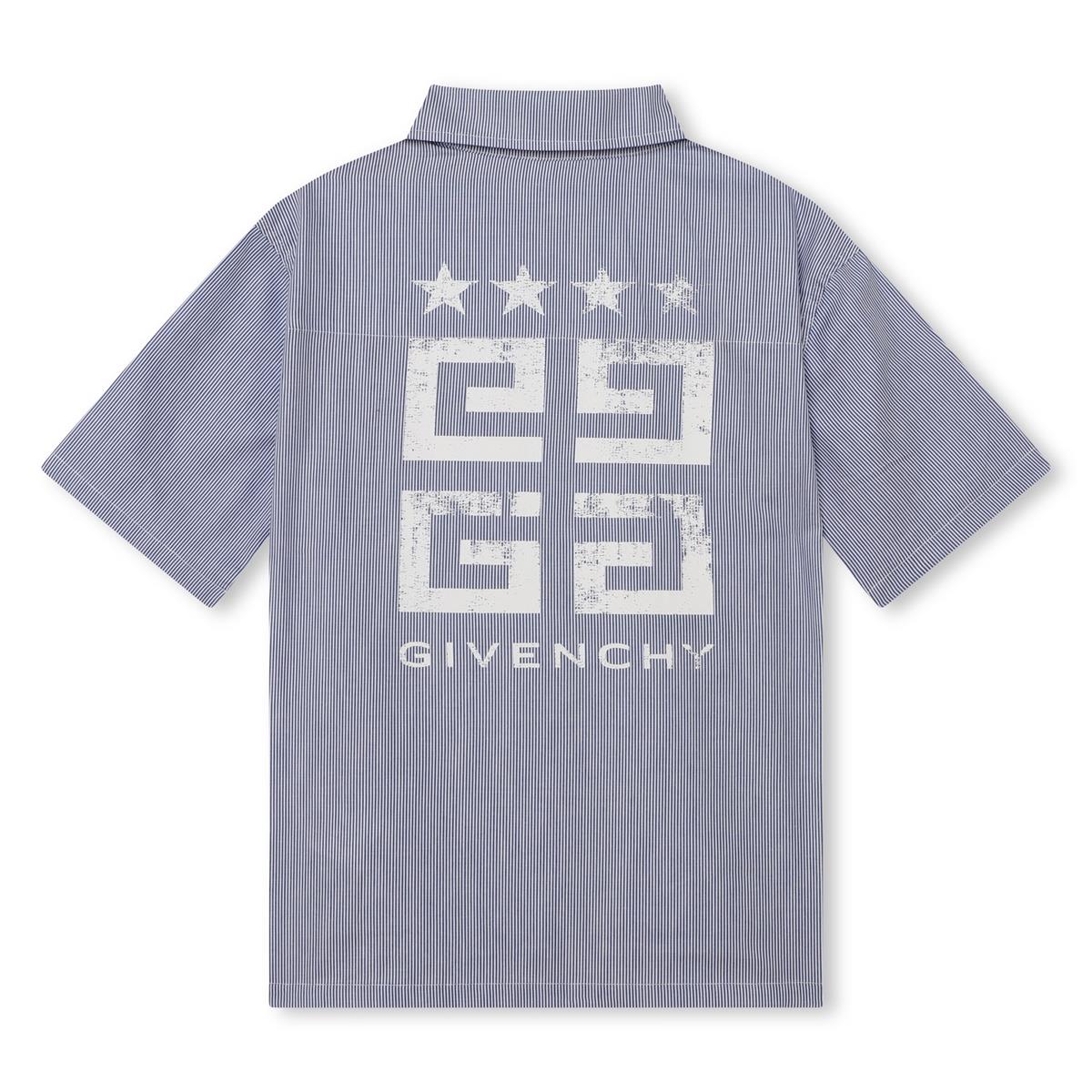 Boys Blue Stripes Cotton Set