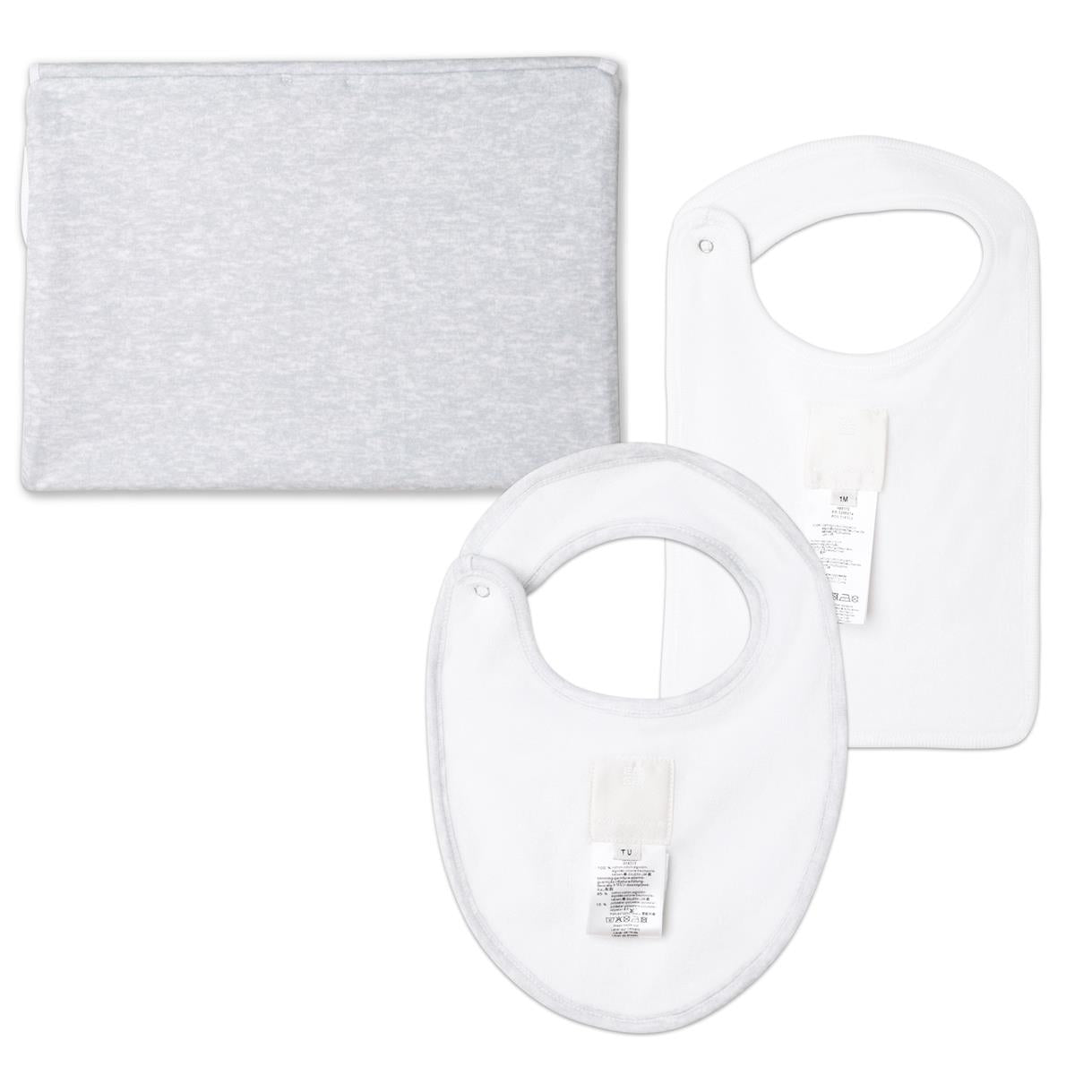 Baby Boys & Girls Grey Bib Set