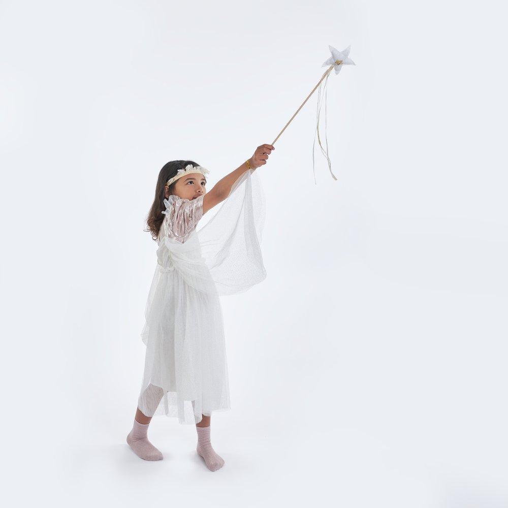 Robe de fée en tulle blanc