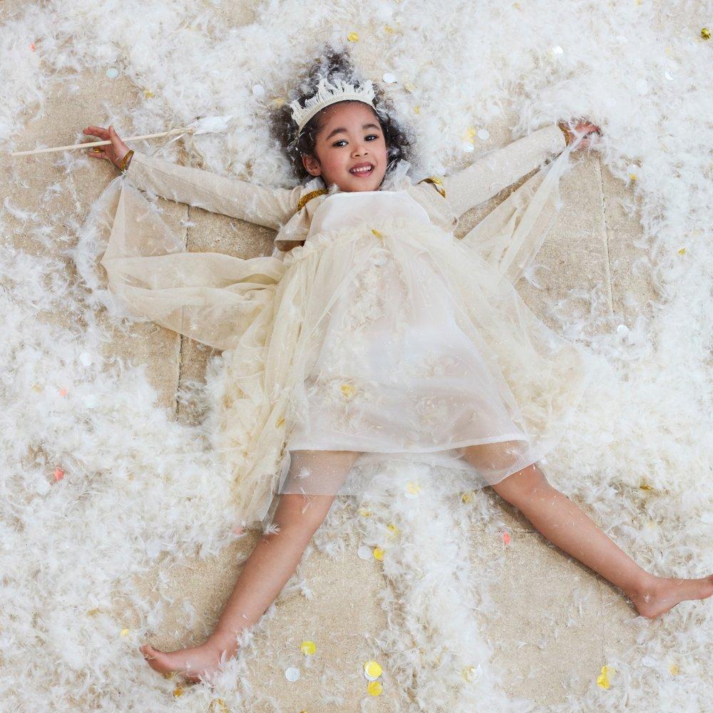 Robe de fée en tulle blanc