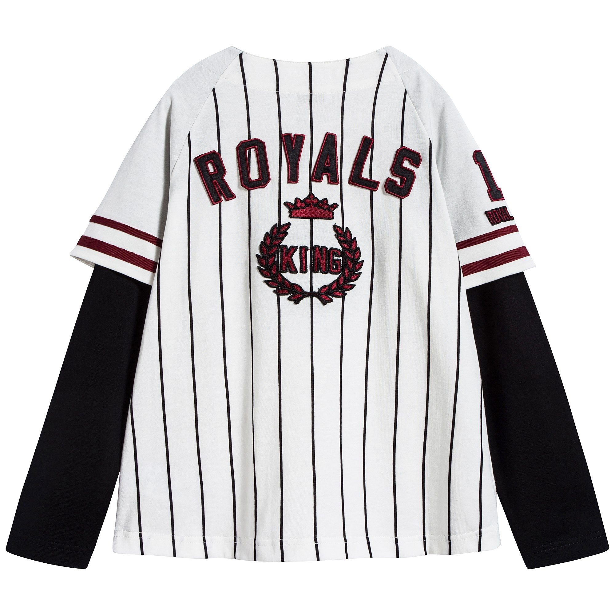 Boys White & Black "DG" Cotton T-shirt