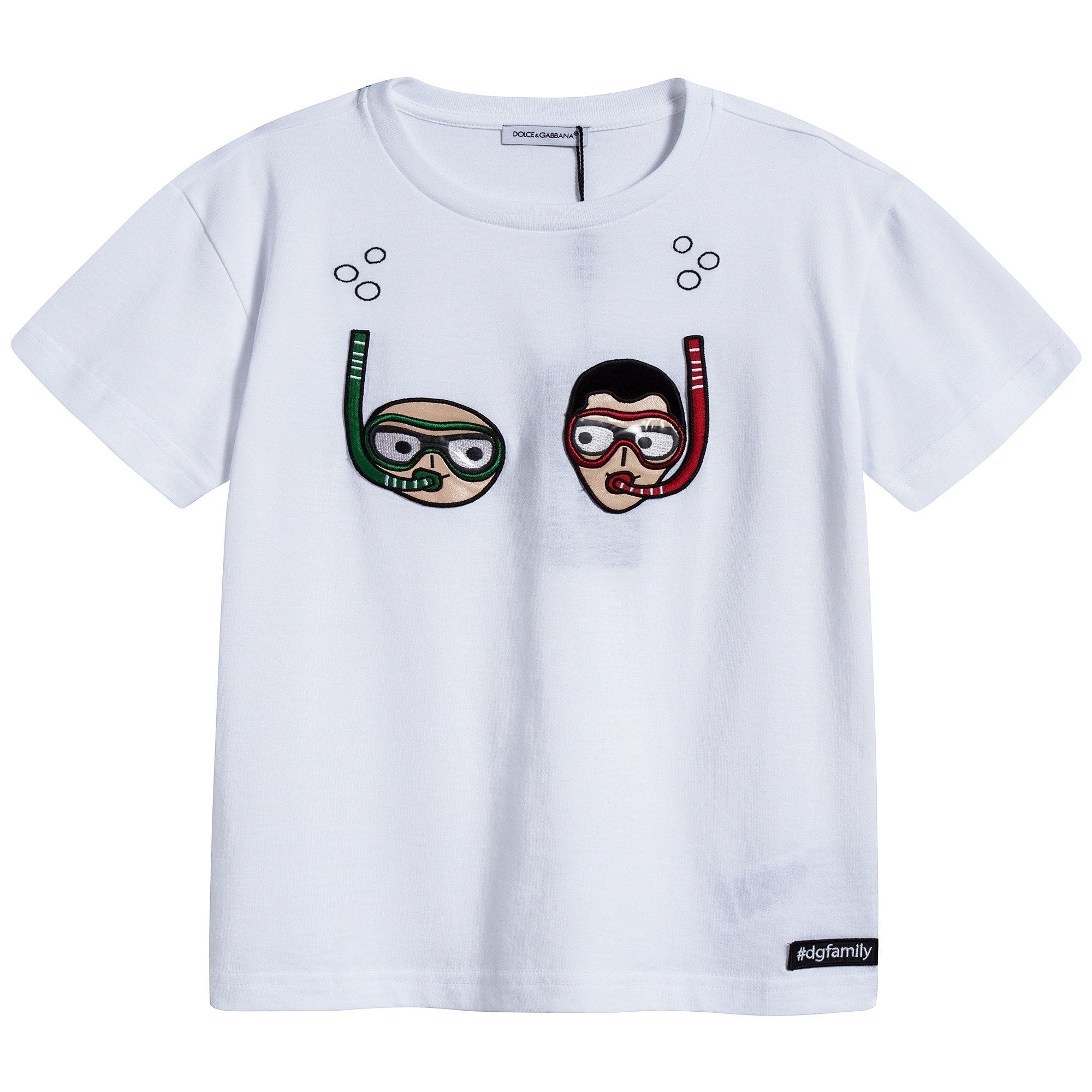 Boys Optical White Cotton T-shirt