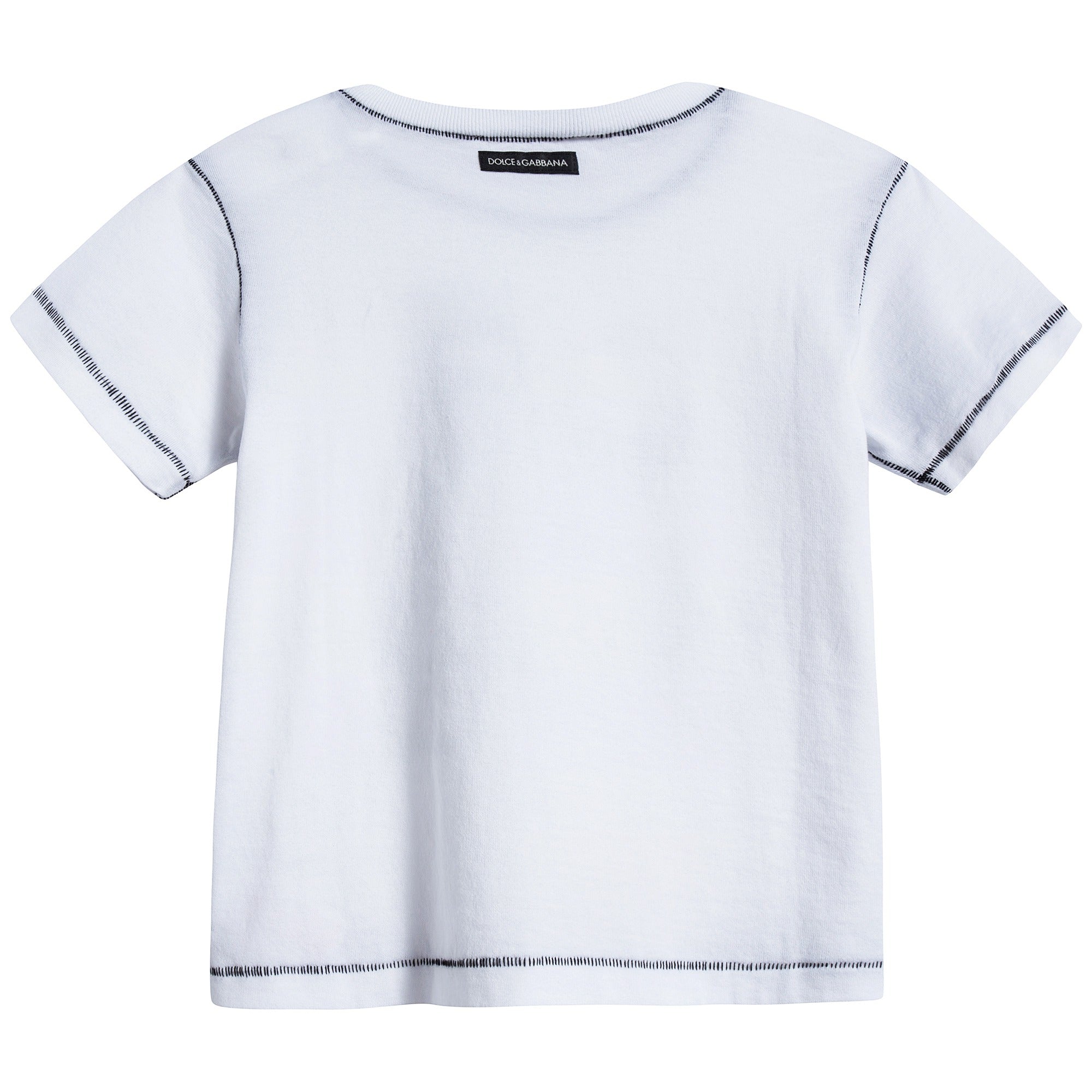 Baby Boys White Cotton T-shirt