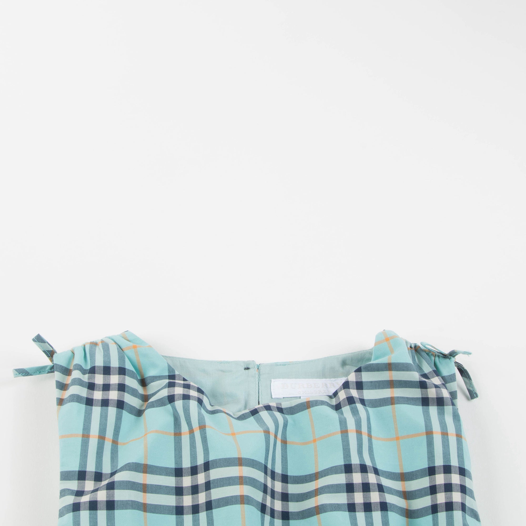 Girls Bright Aqua Cotton Dress
