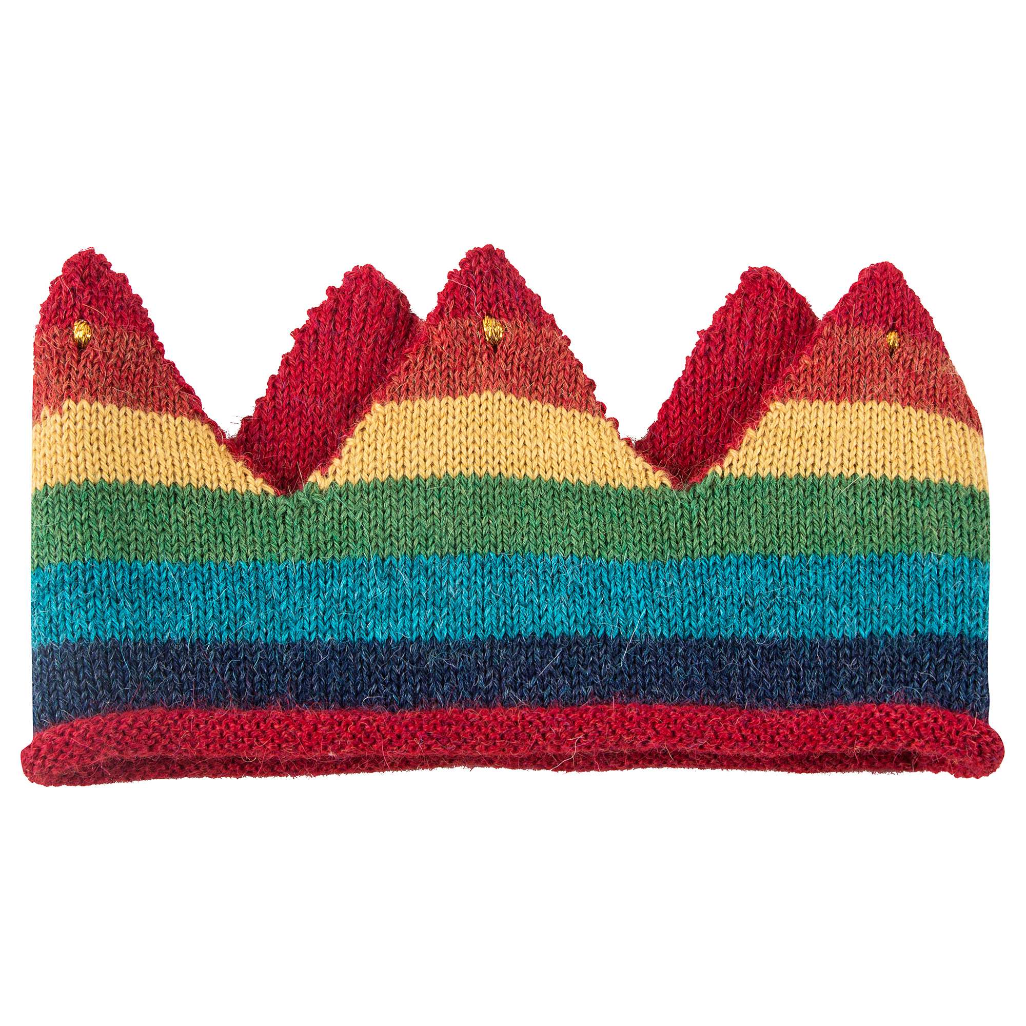 Baby Multicolor Stripes Alpaca Wool Crown