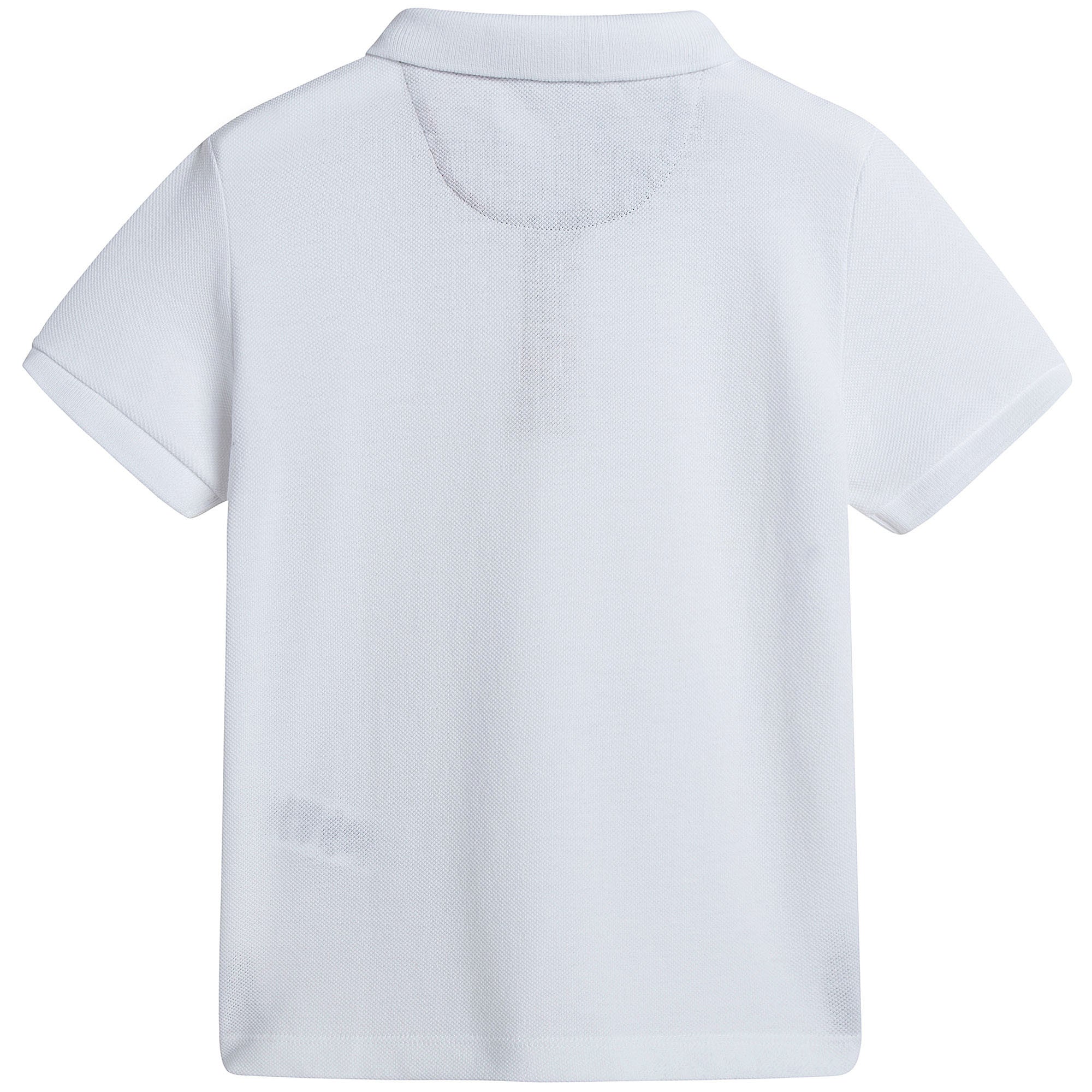Boys White Cotton Polo Shirt - CÉMAROSE | Children's Fashion Store - 2