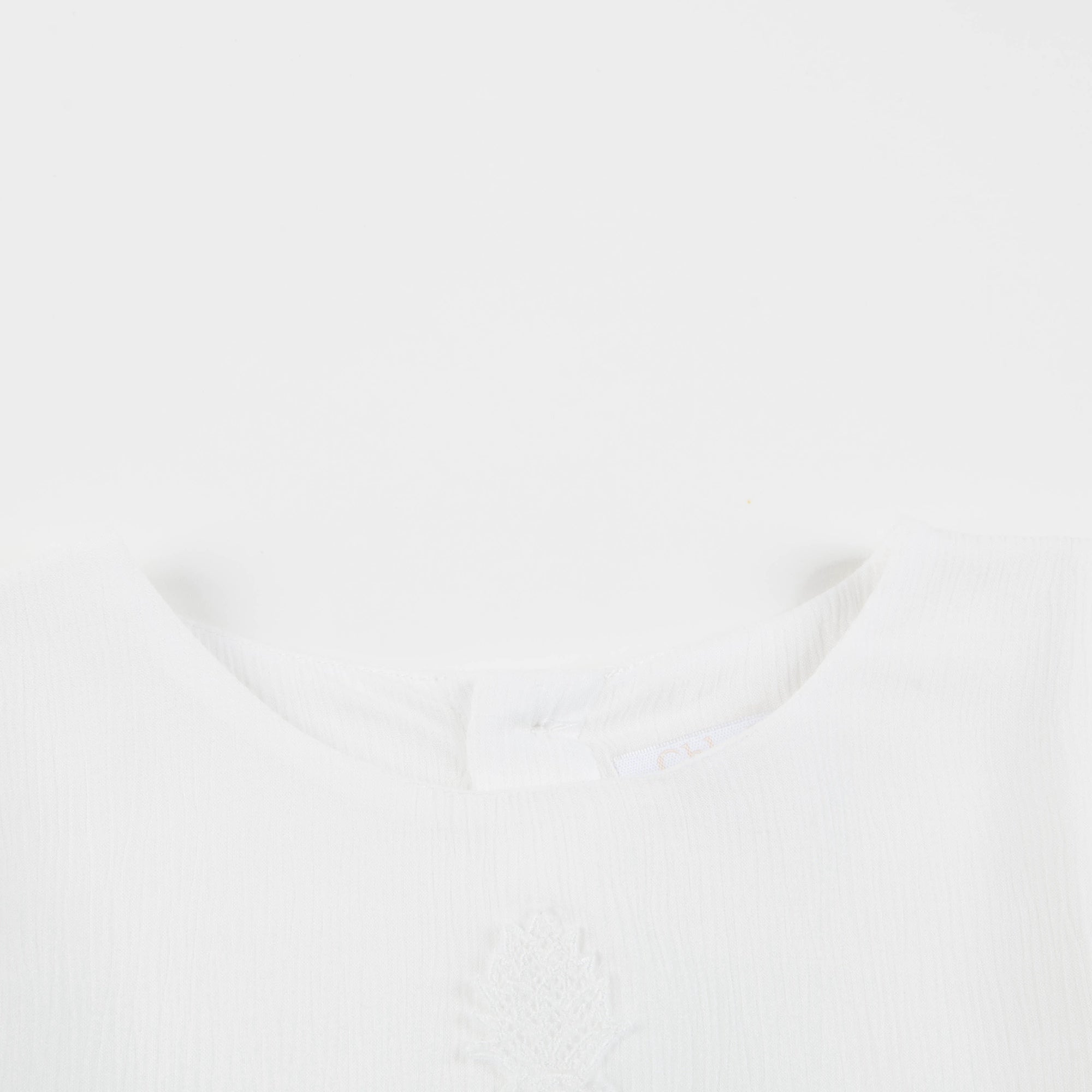 Baby Girls Off White Viscose Blouse