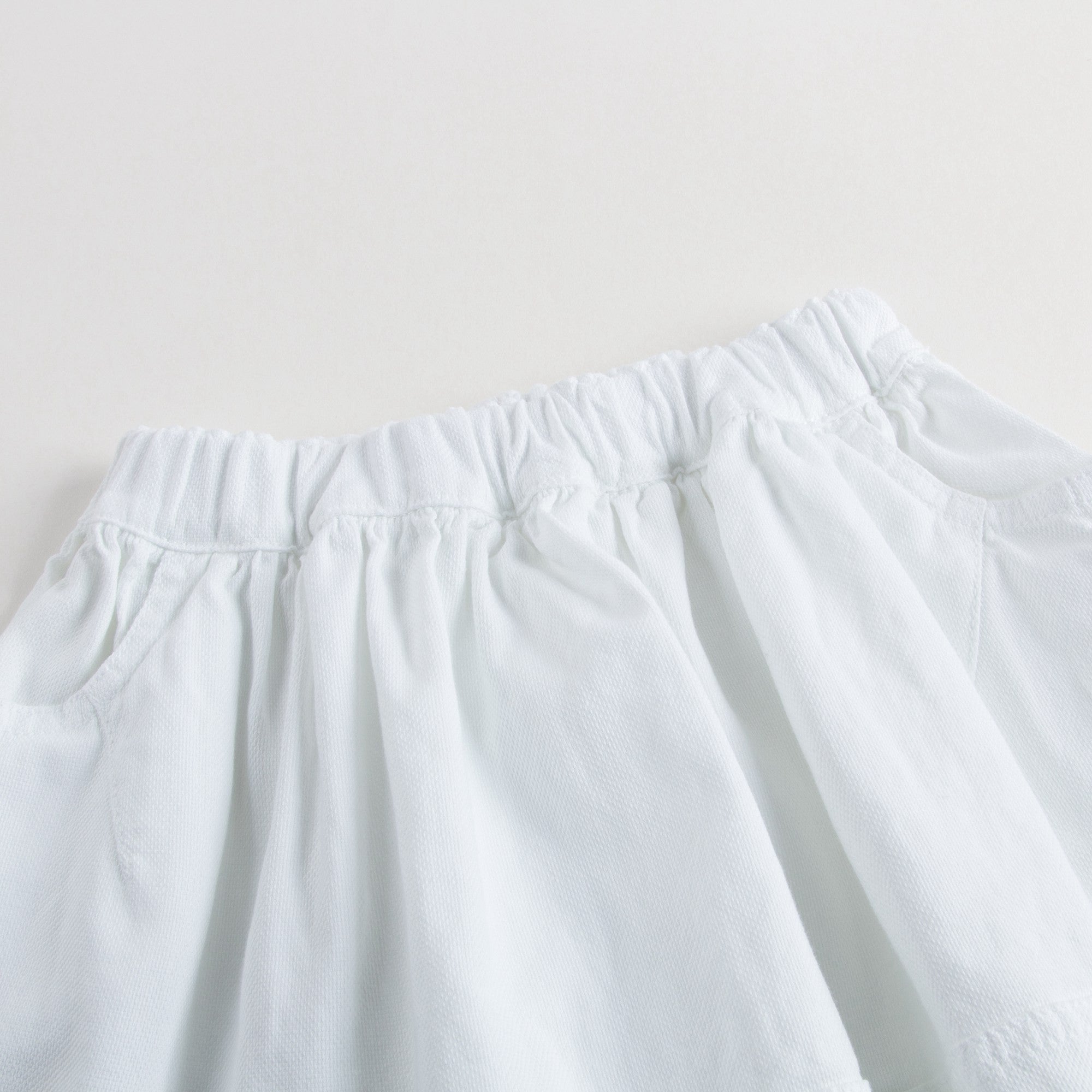 Jupe blanche en coton pour fille