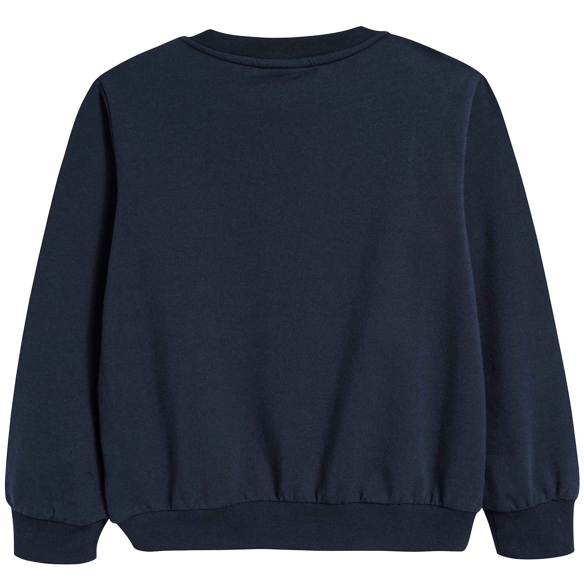 Boys Blue Printed Logo Sweatshirt