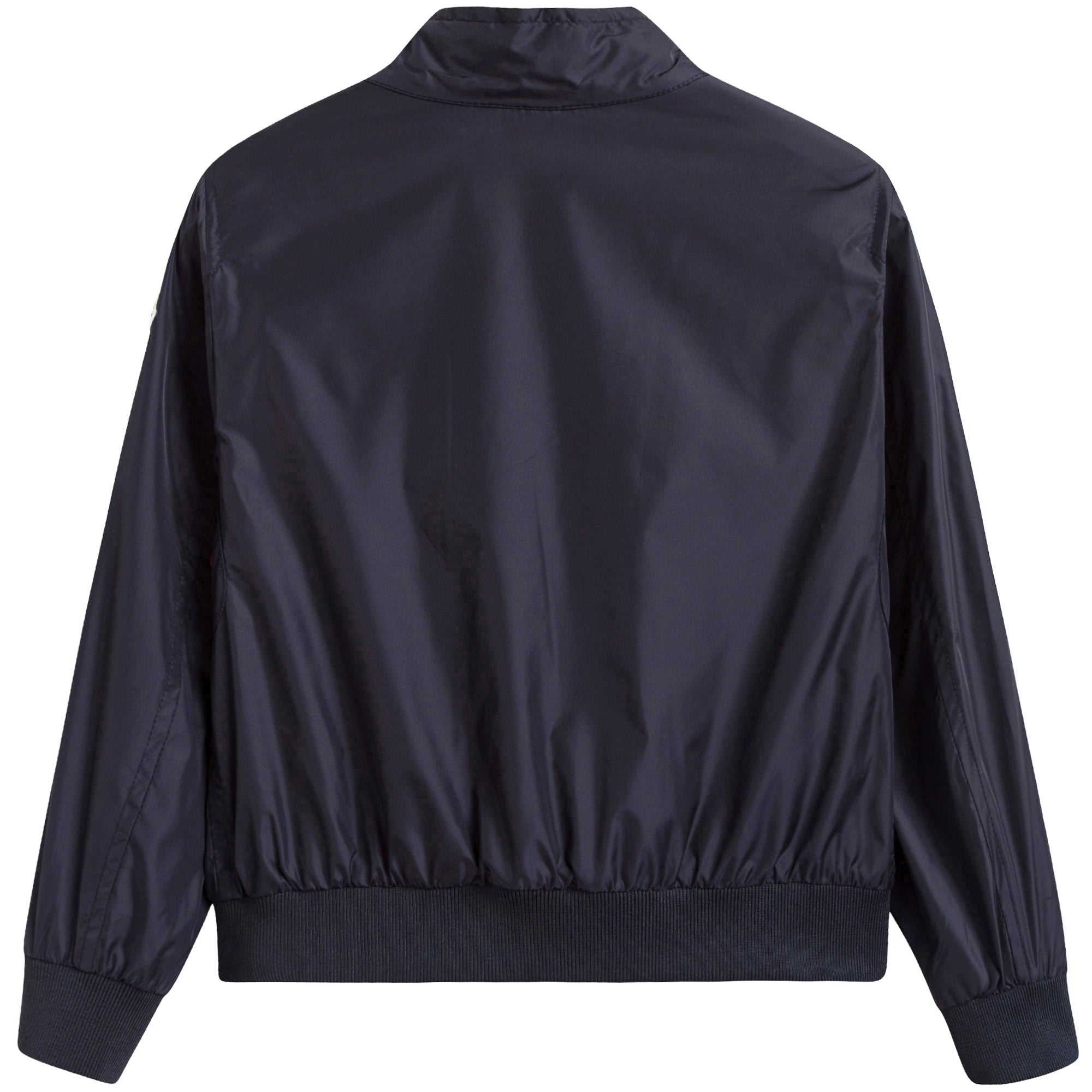 Boys Navy Blue Ribbed Cuffs 'Fabrice' Jacket With White Zipper