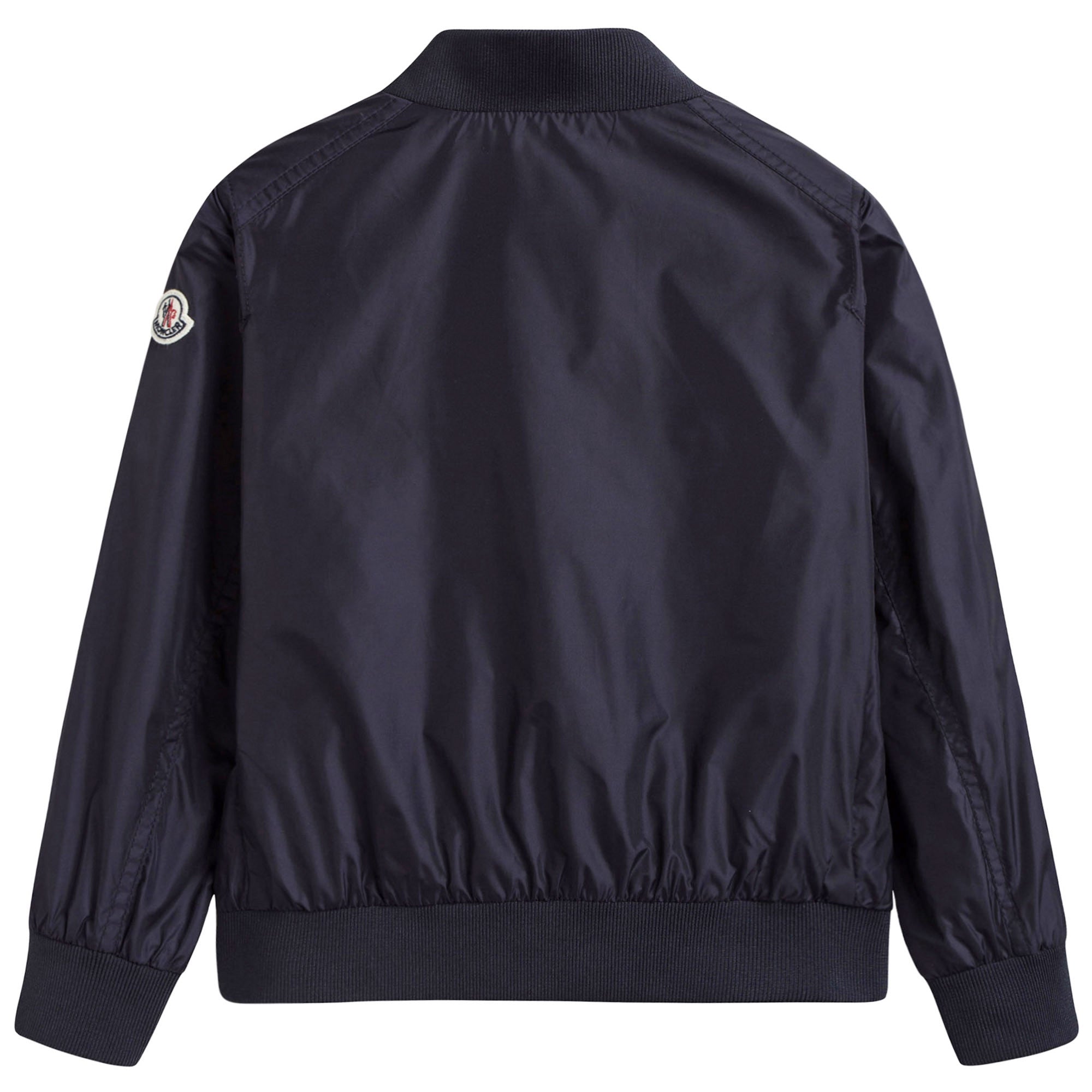 Boys Navy Blue Ribbed Cuffs 'Ferdinand' Jacket With Black Zipper