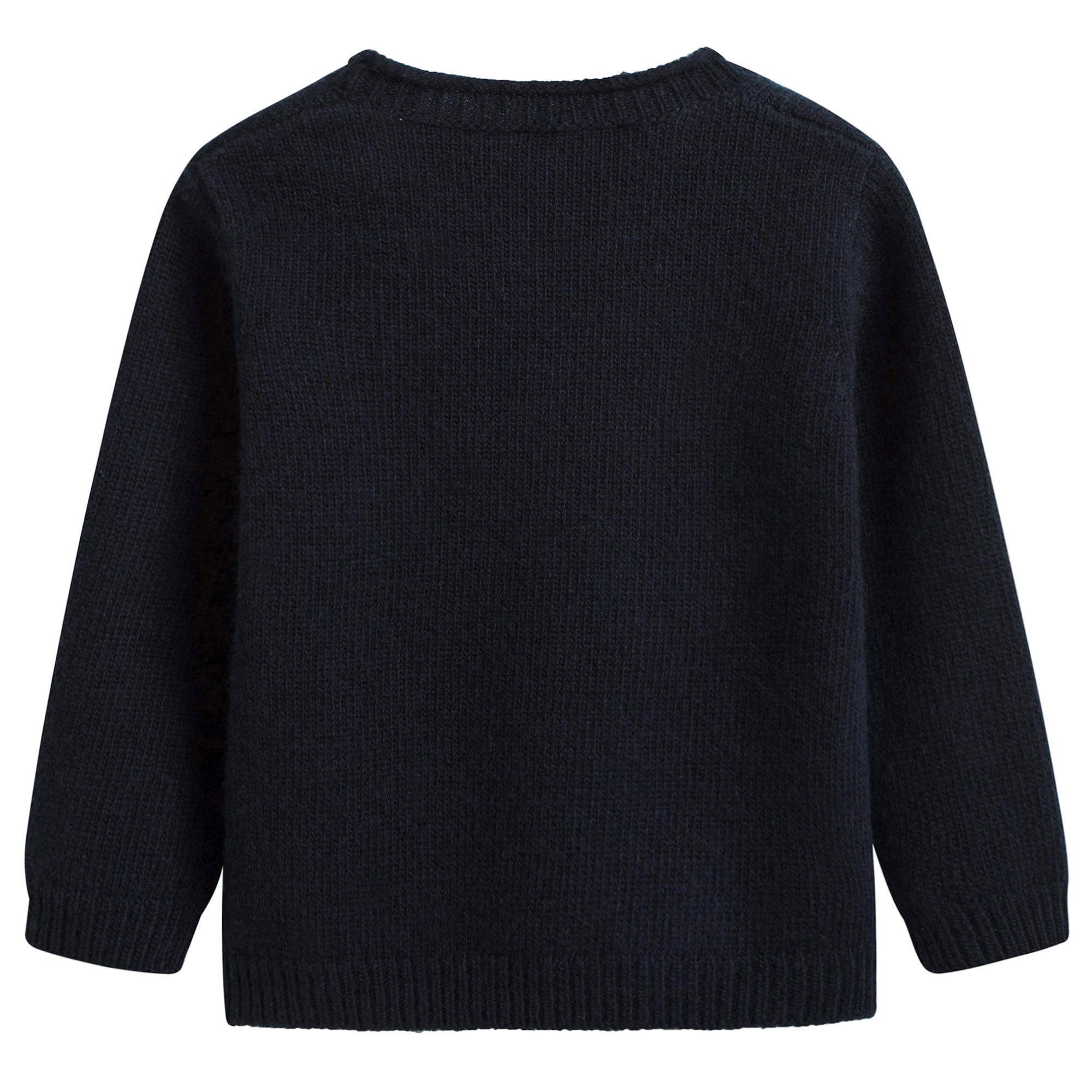 Boys Black & Green Wool Sweater