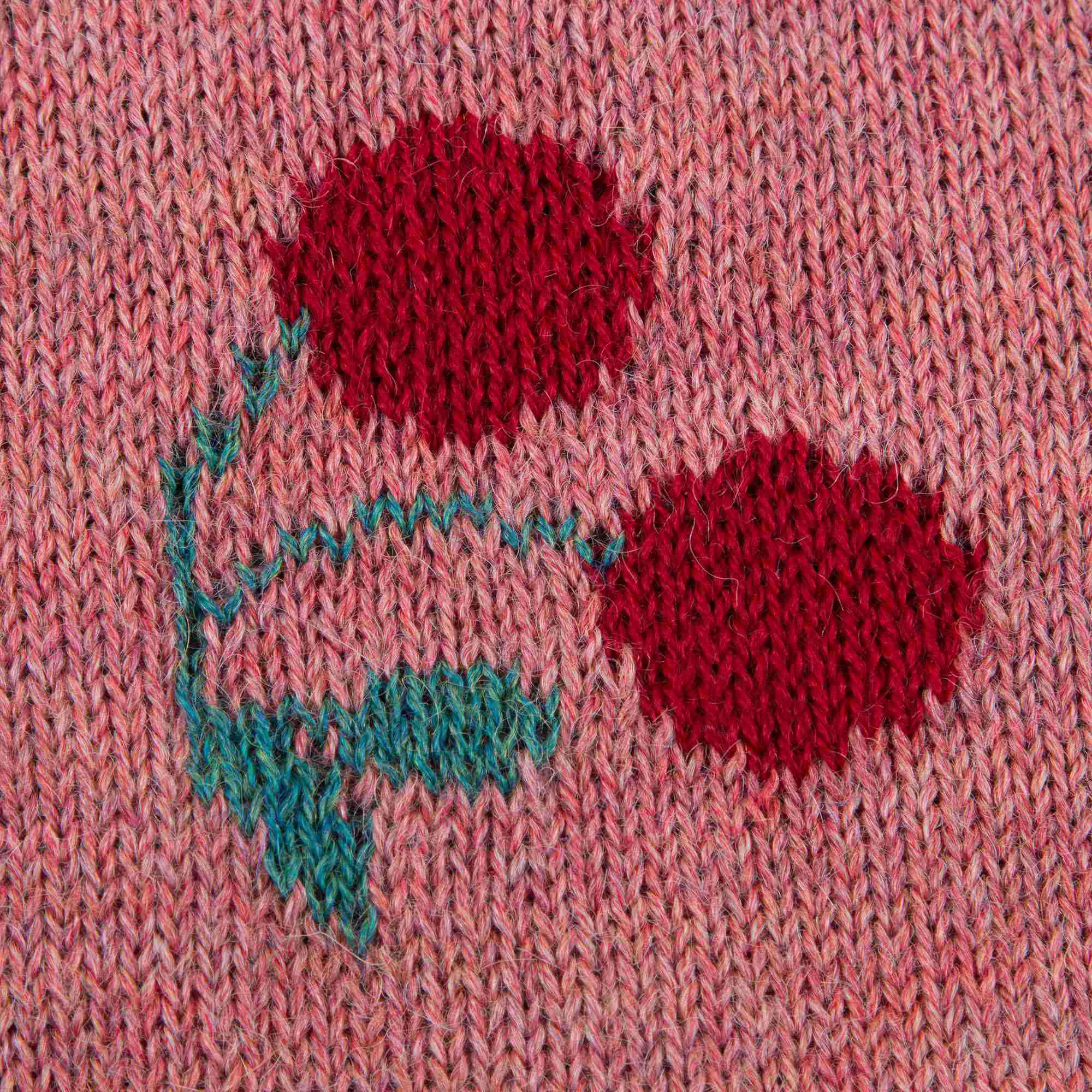 Baby Rose Pink Cherry Alpaca Wool Tank Romper