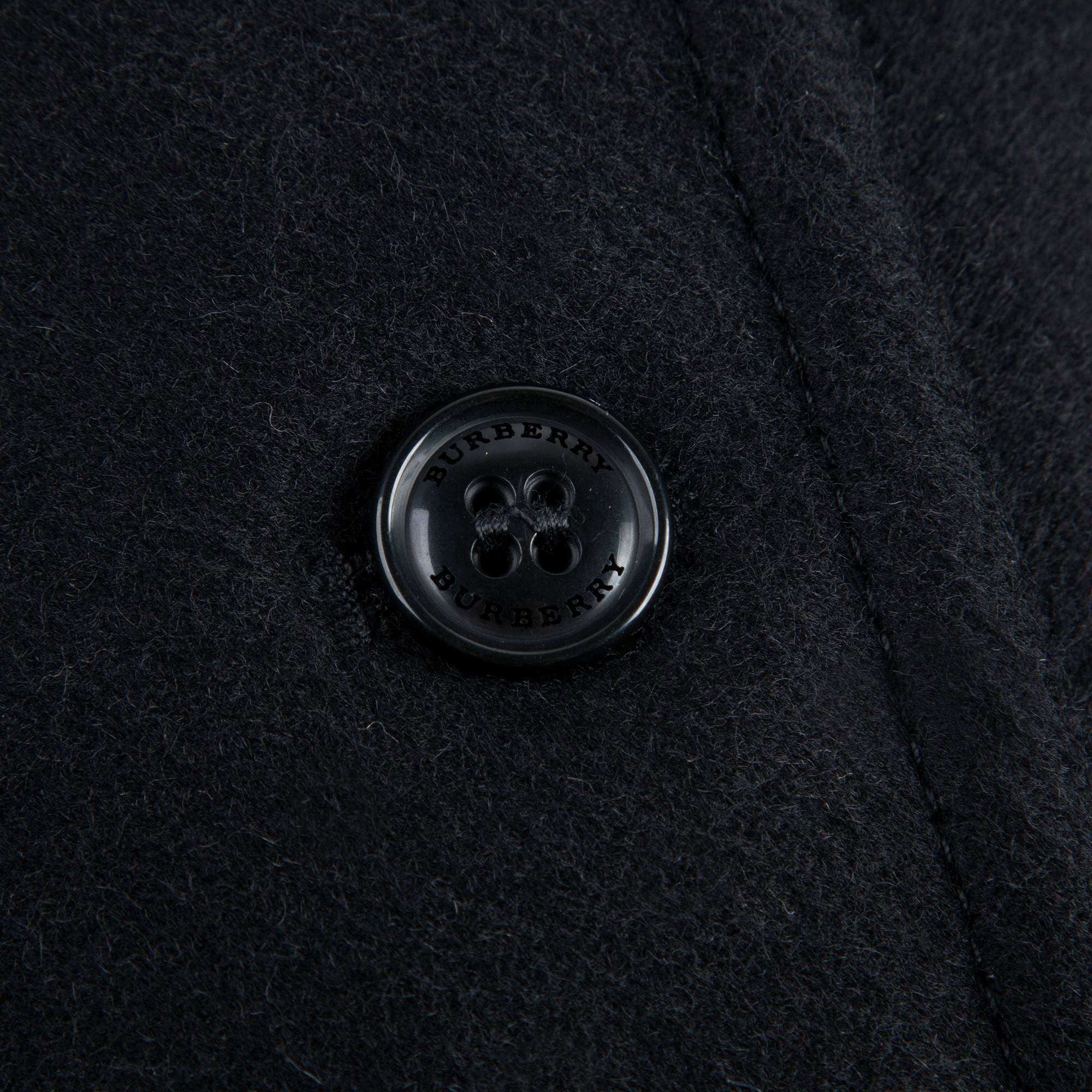 Baby Girls Black Hooded Wool Cape