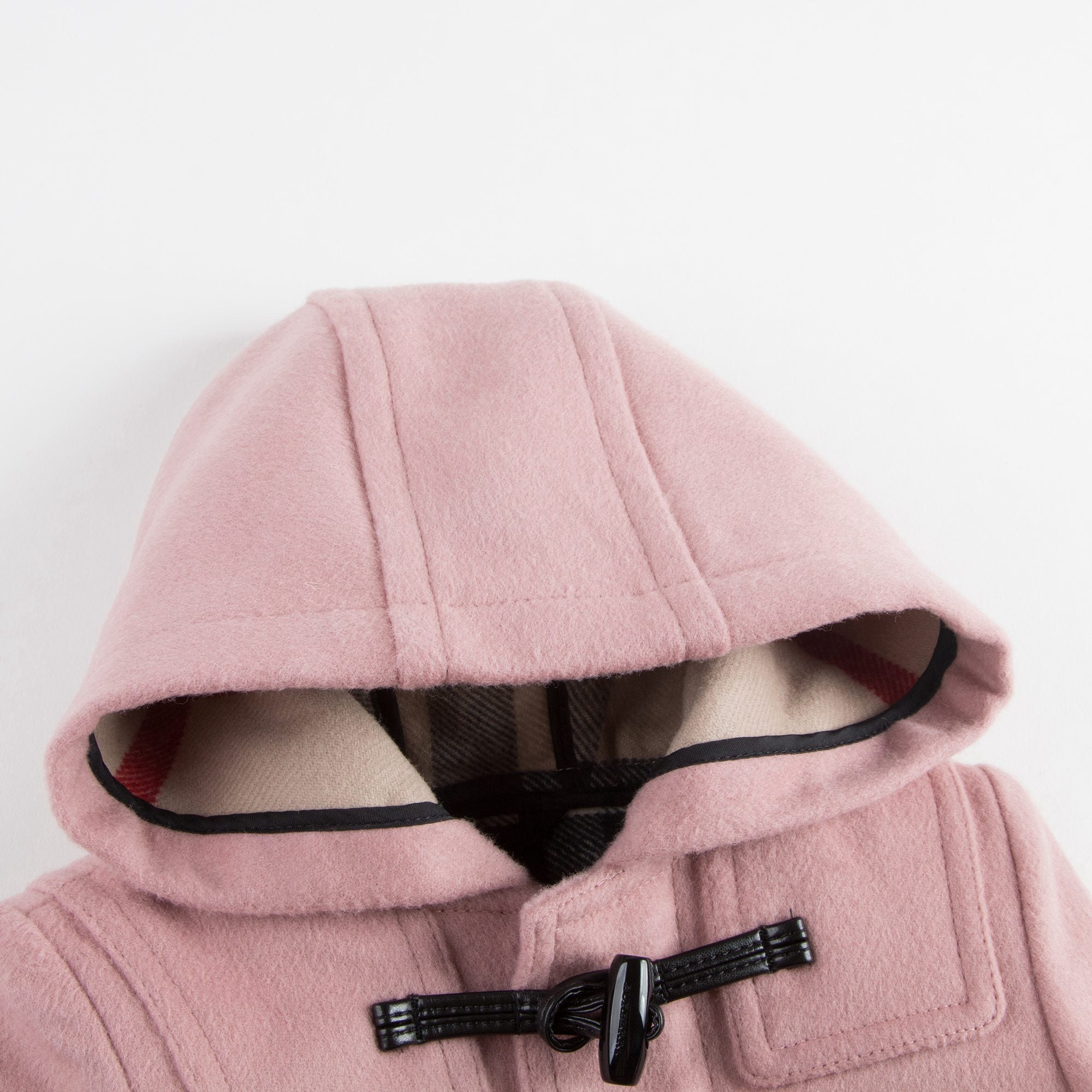 Baby Girls Pale Pink Wool Duffle Coat