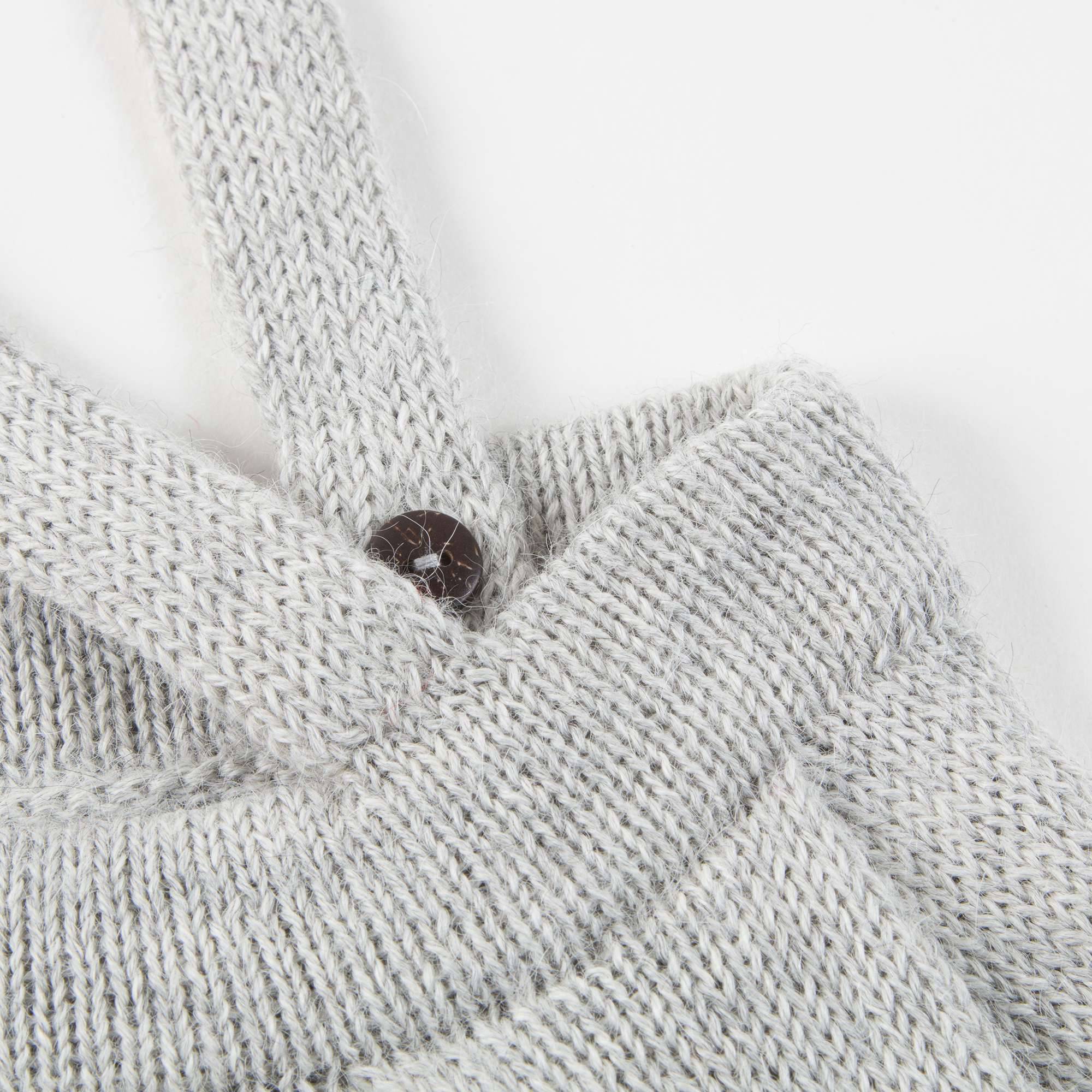 Girls Light Grey Rainbow Alpaca Wool Skirt