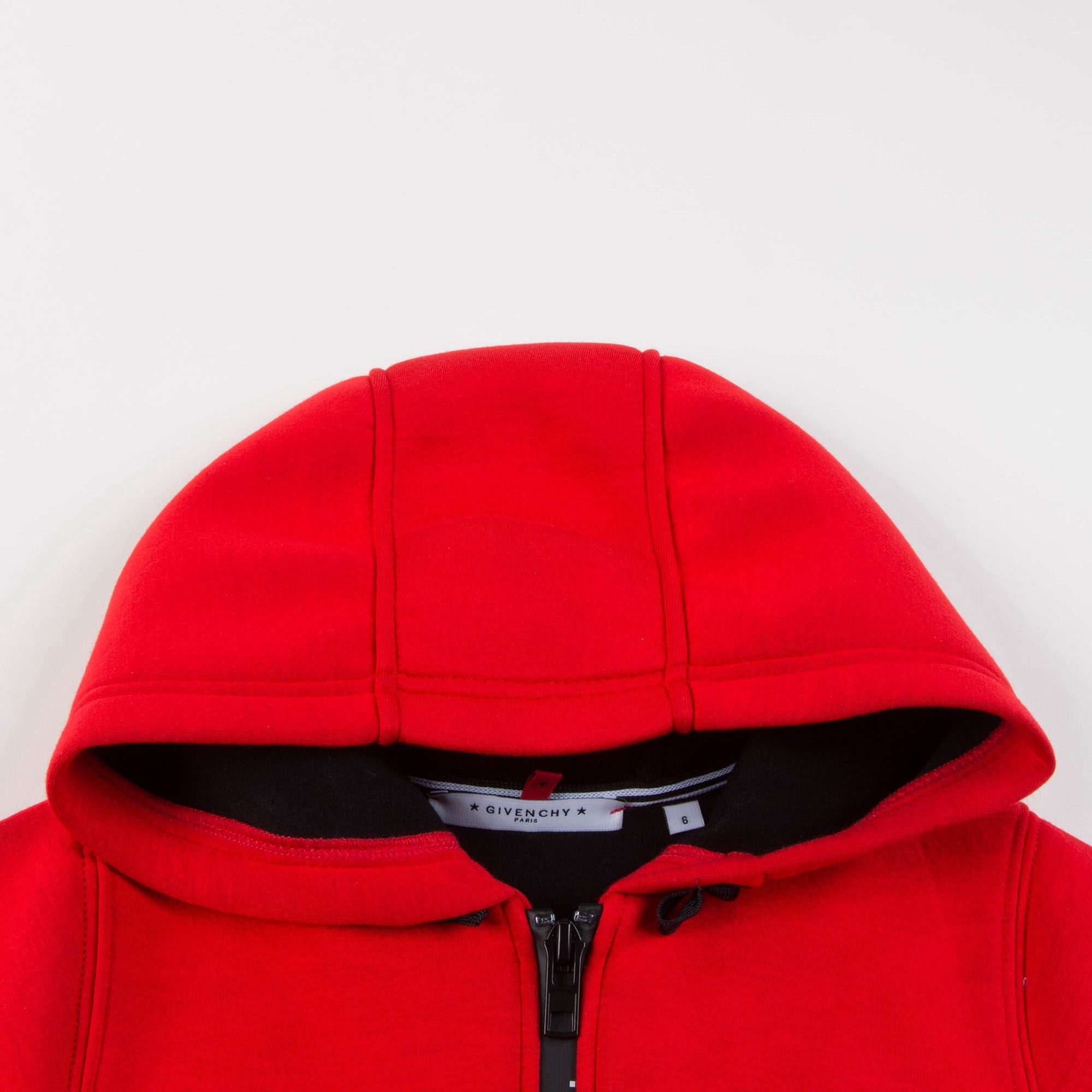 Boys Red & Black Hooded Cardigan