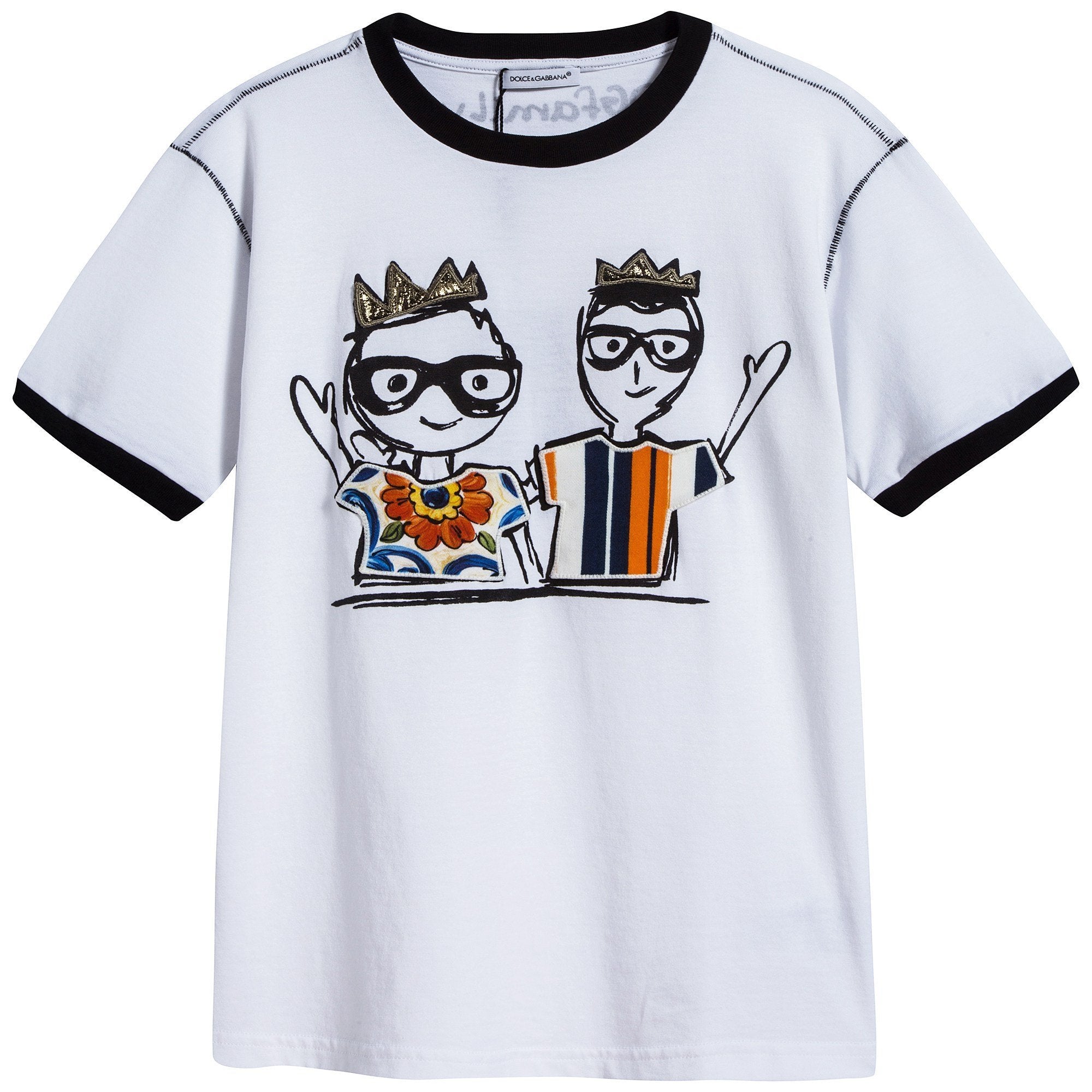 Boys White Cotton T-shirt