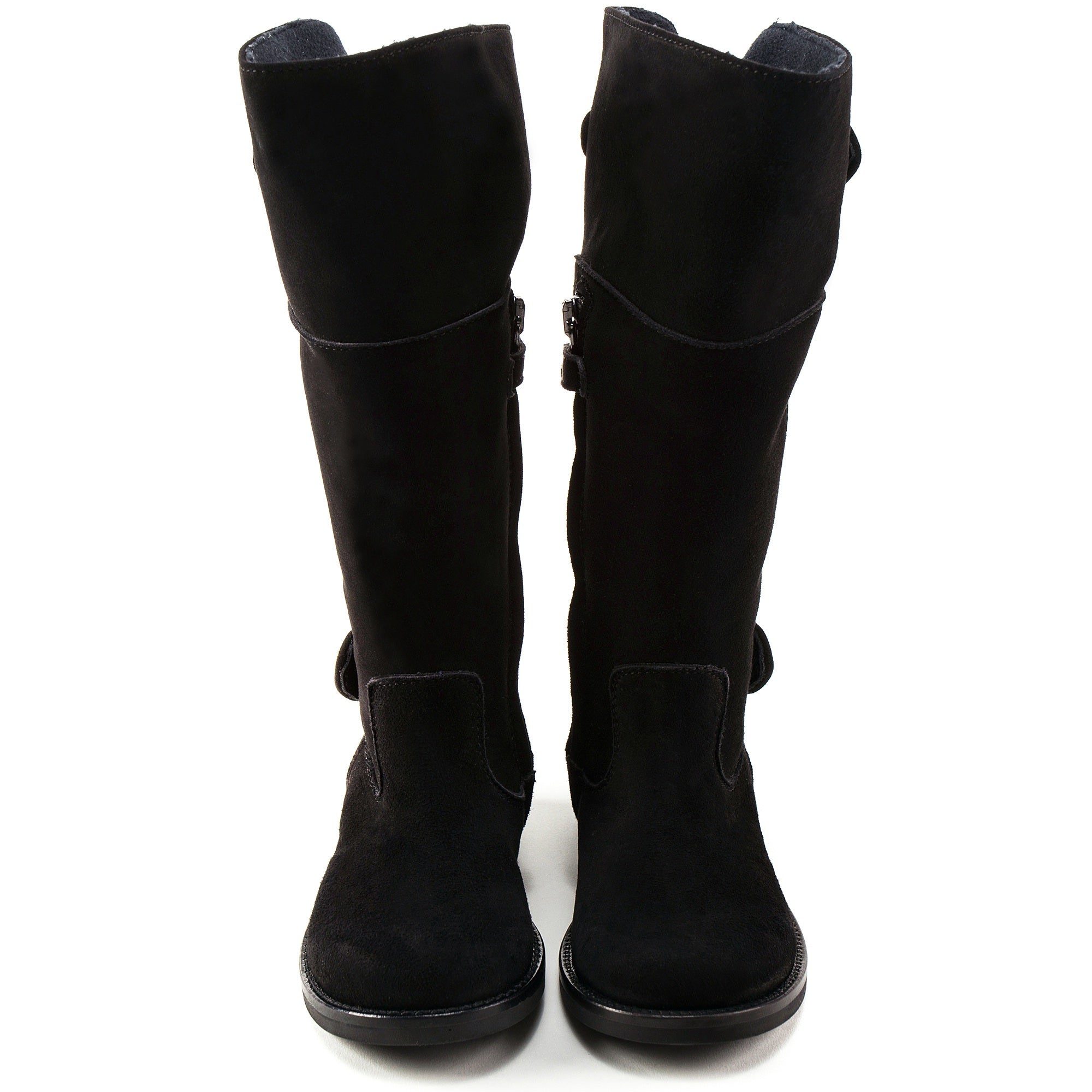Girls Black High-help Boots Shoes
