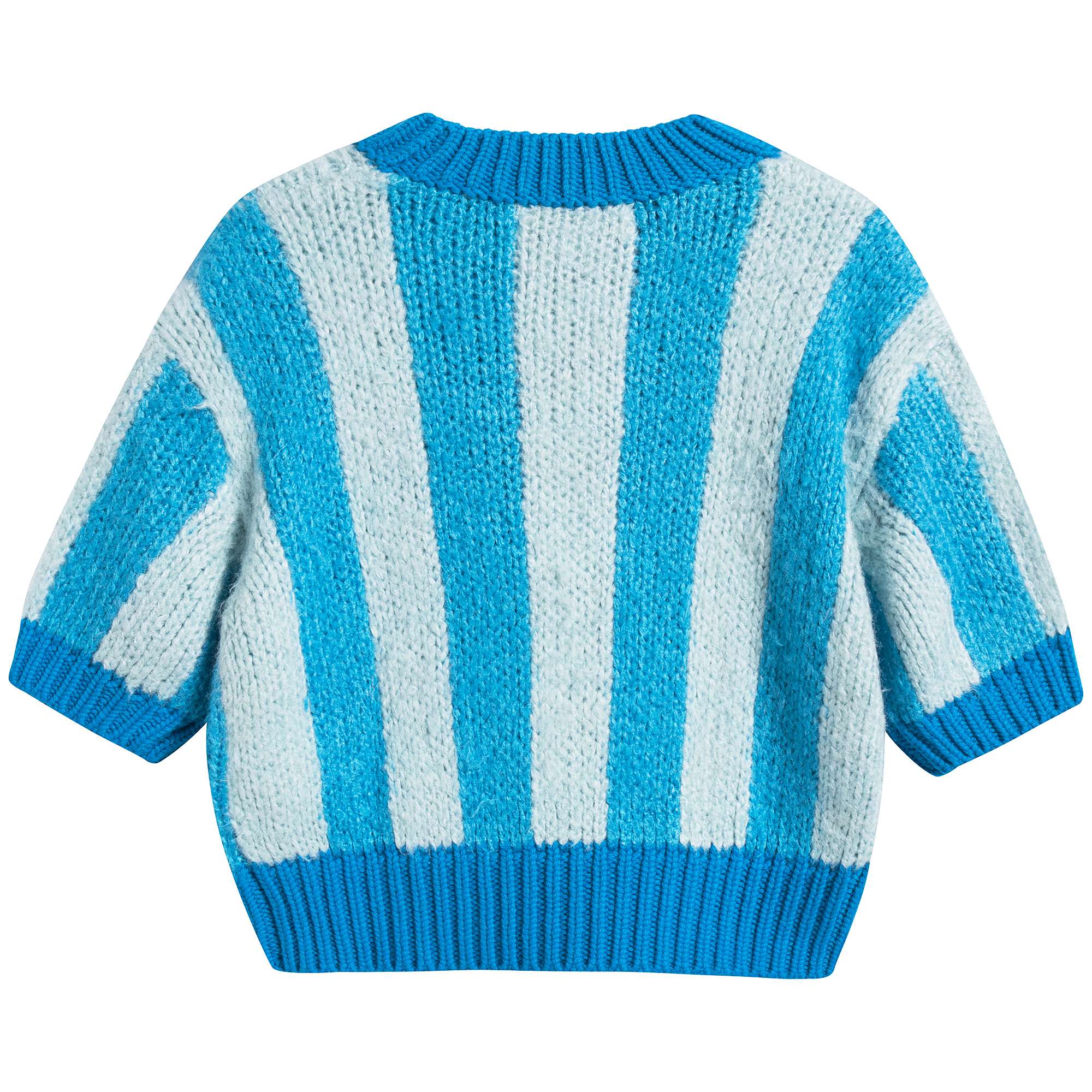Girls Bright Blue Tussah Silk Sweater