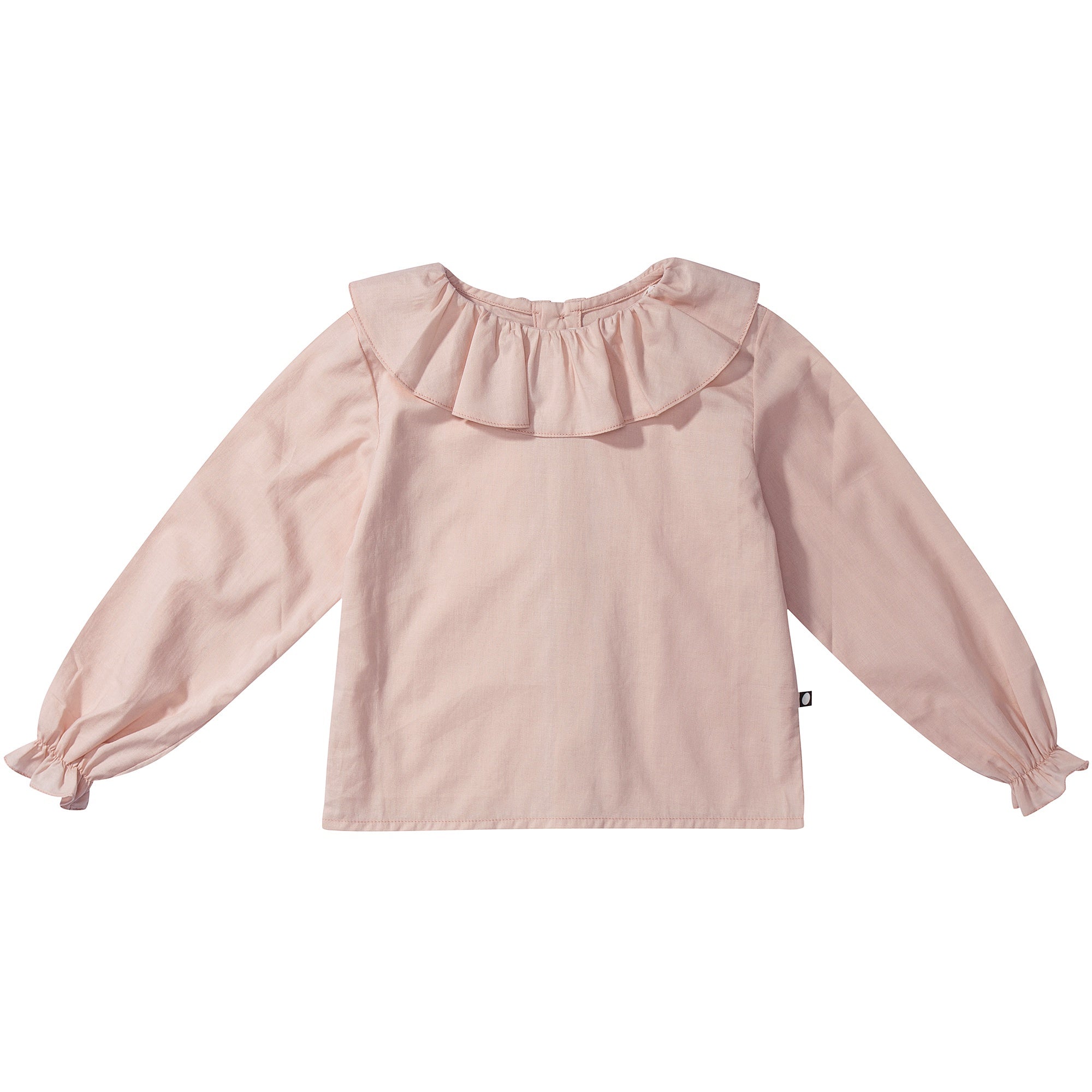 Girls Light Pink Cotton Blouse With Collar