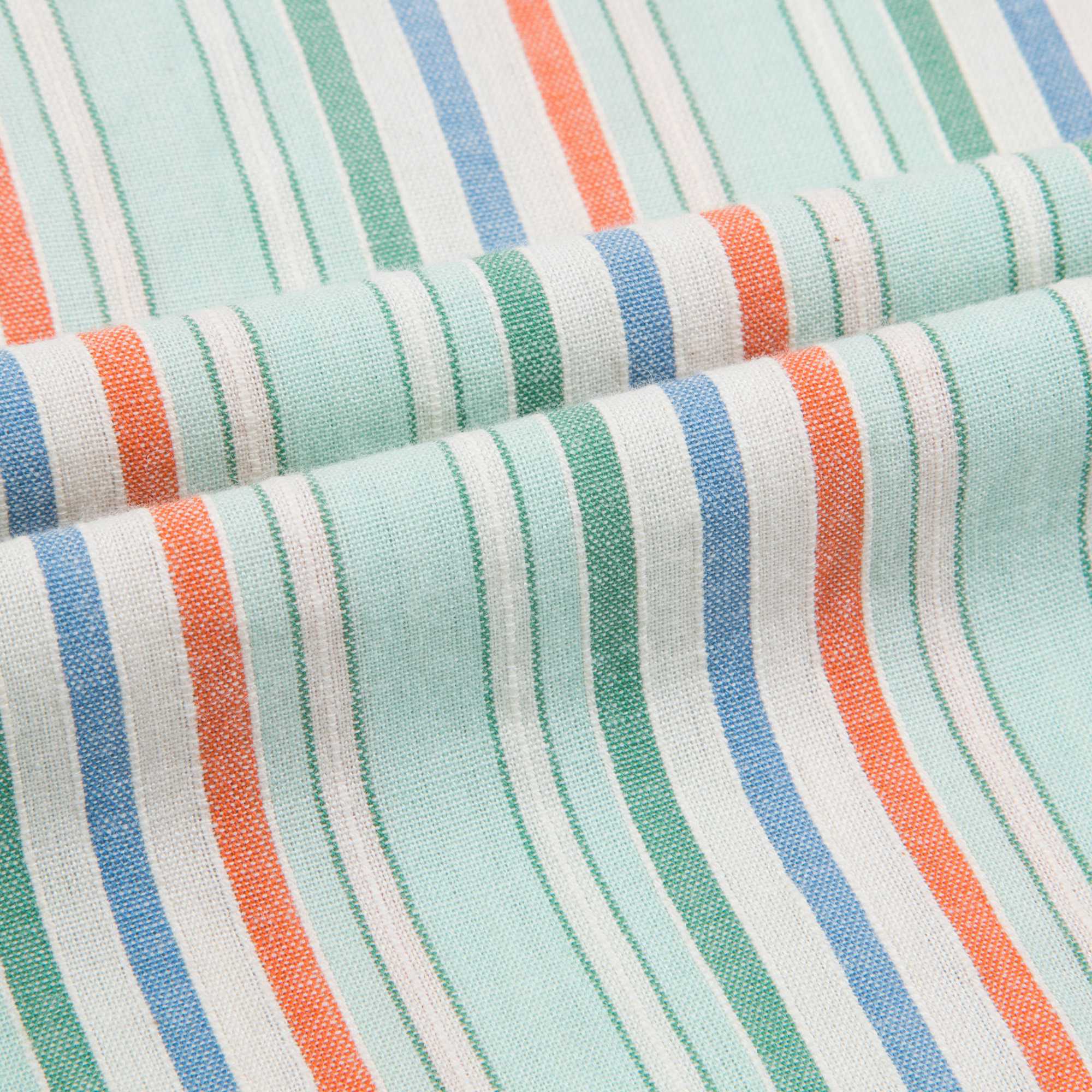 Girls Multi Stripe Cotton Woven Romper