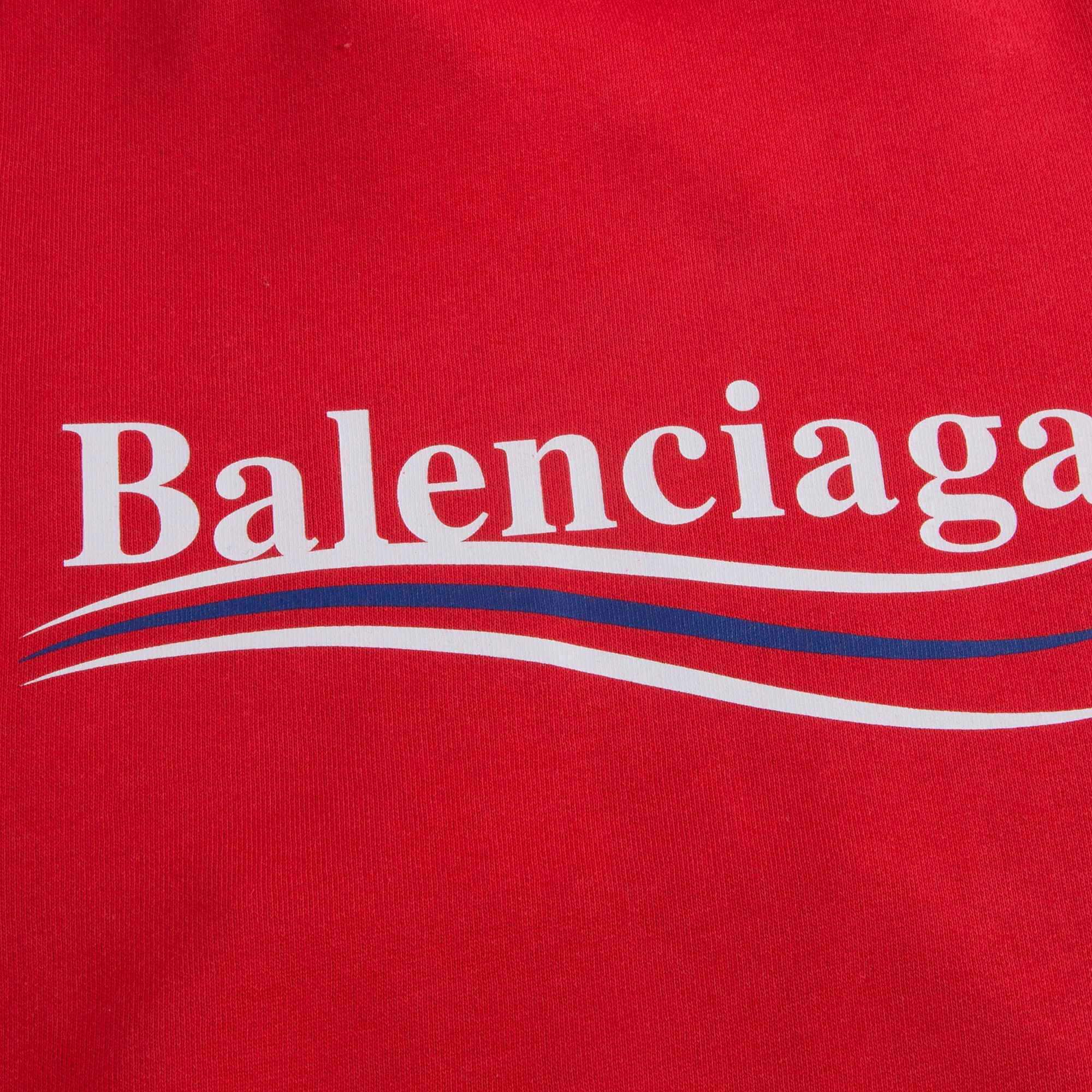 Sweat-shirt en coton à logo rouge pour garçons et filles