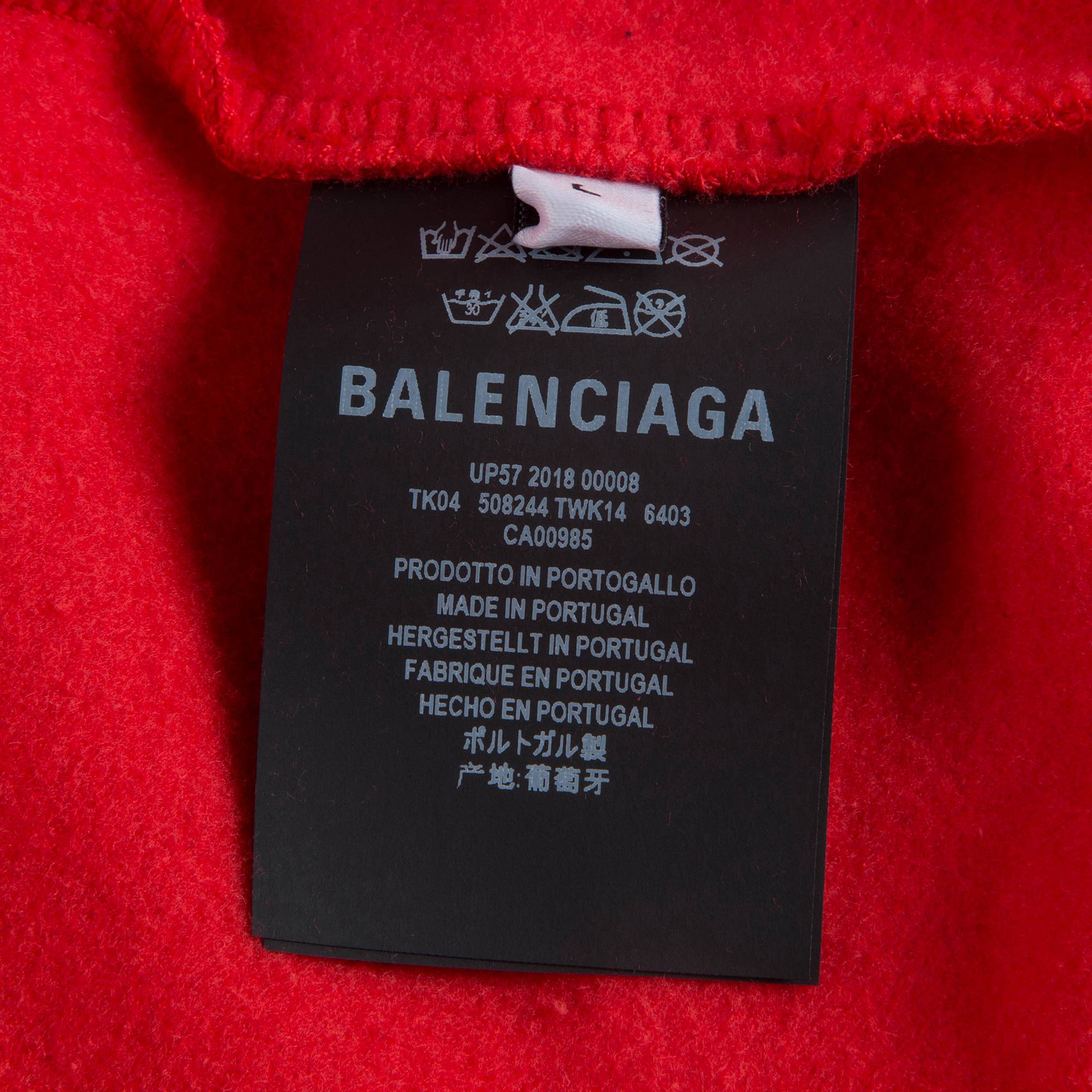 Sweat-shirt en coton à logo rouge pour garçons et filles