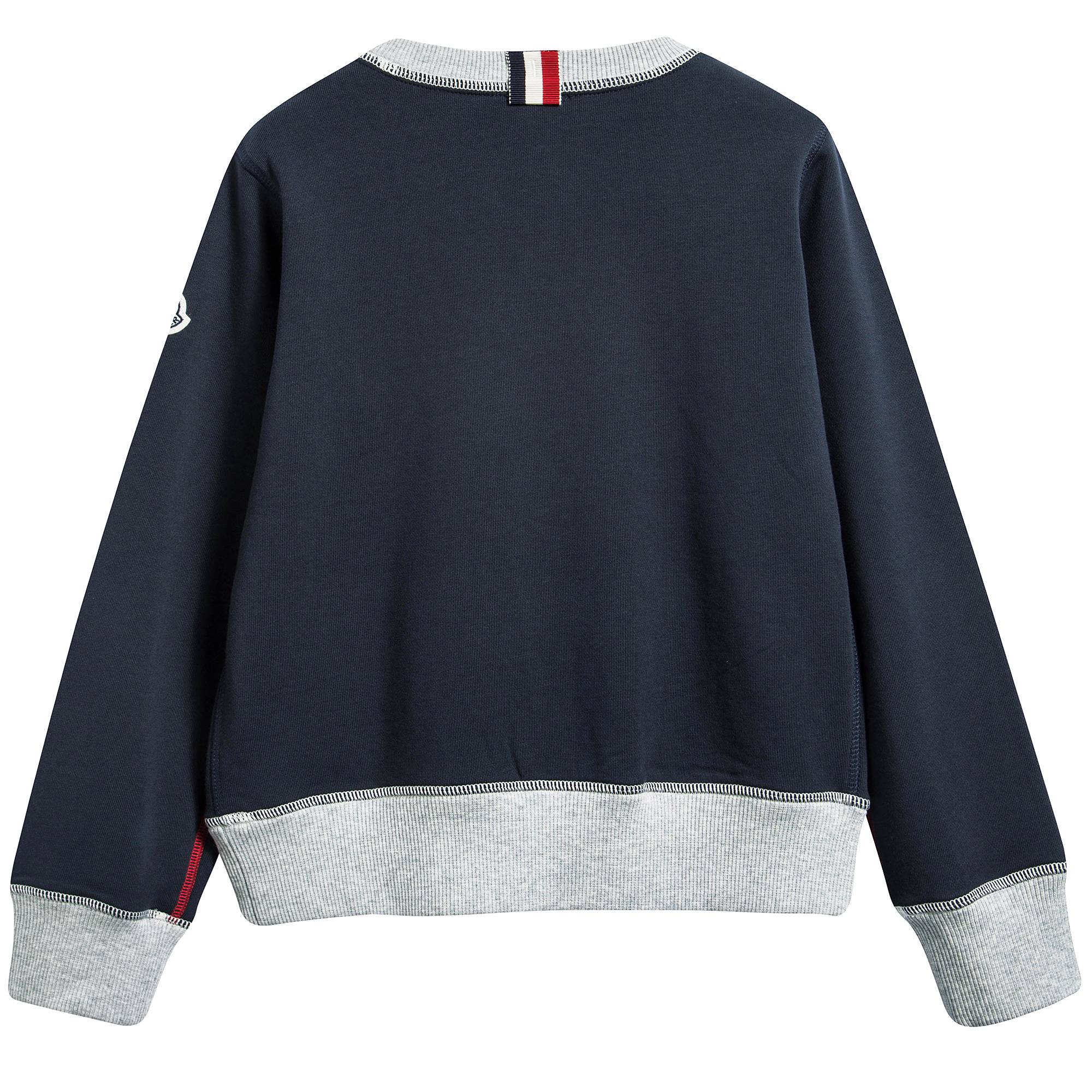 Boys Navy Blue "Maglia Girocollo" Logo Sweatshirt