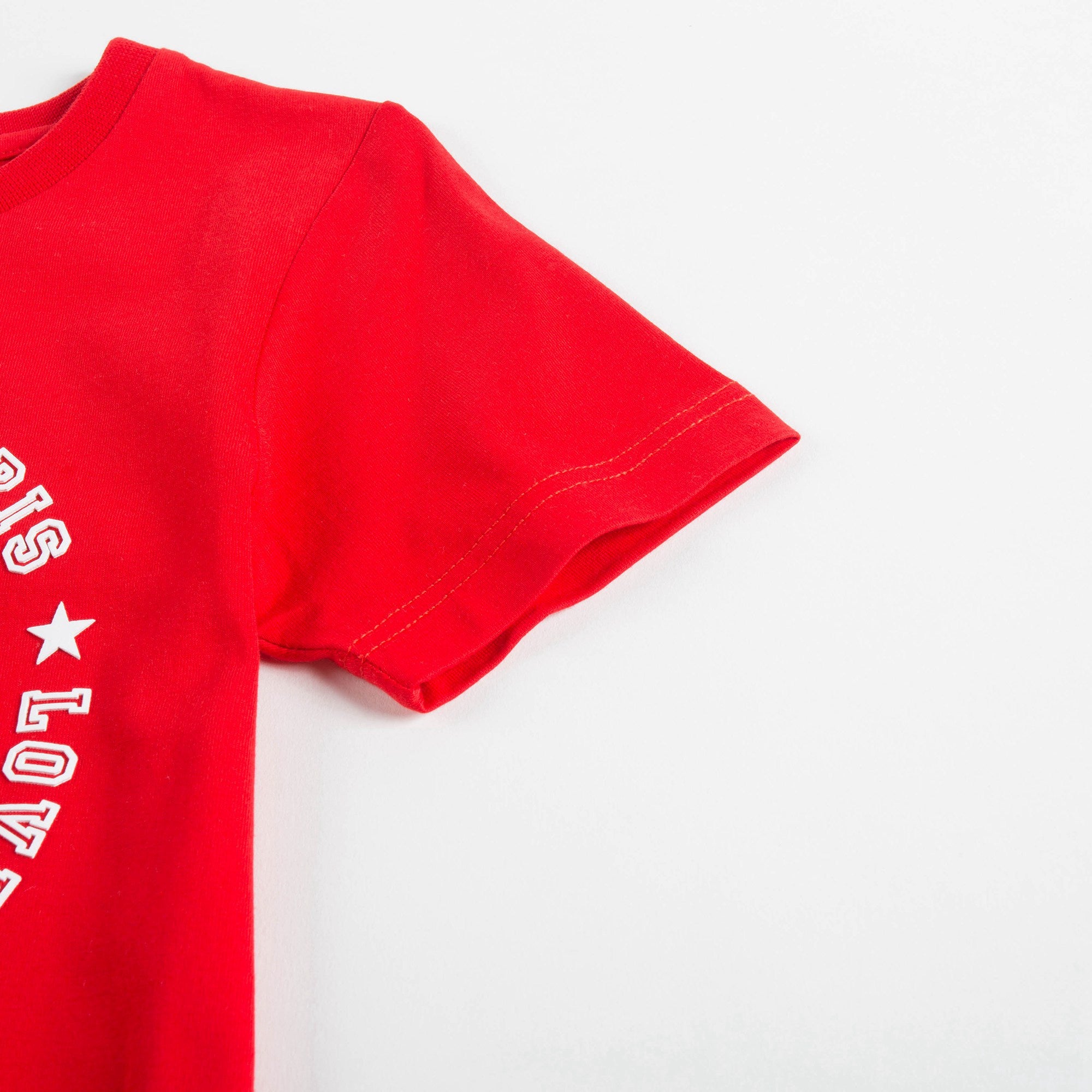 Boys Red Logo Cotton T-shirt