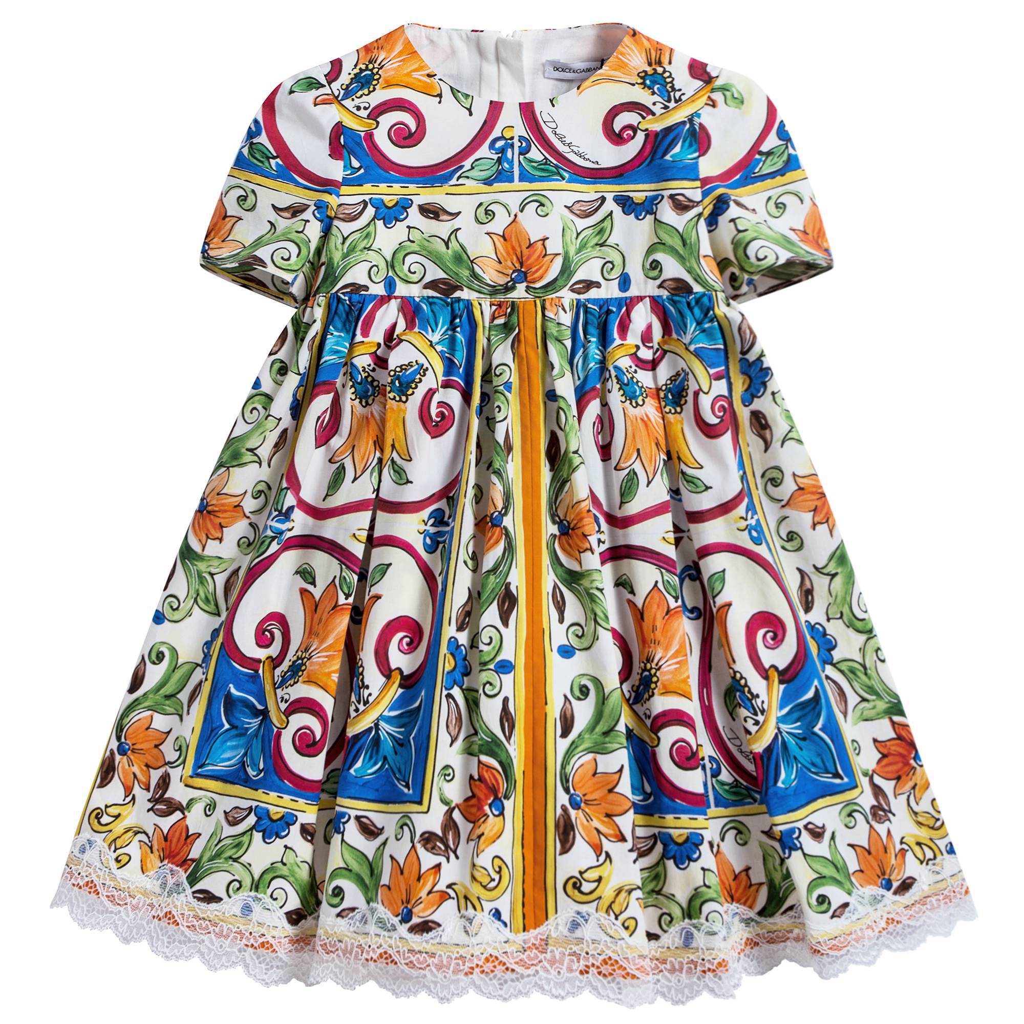 Baby Girls Lace Printing Dress