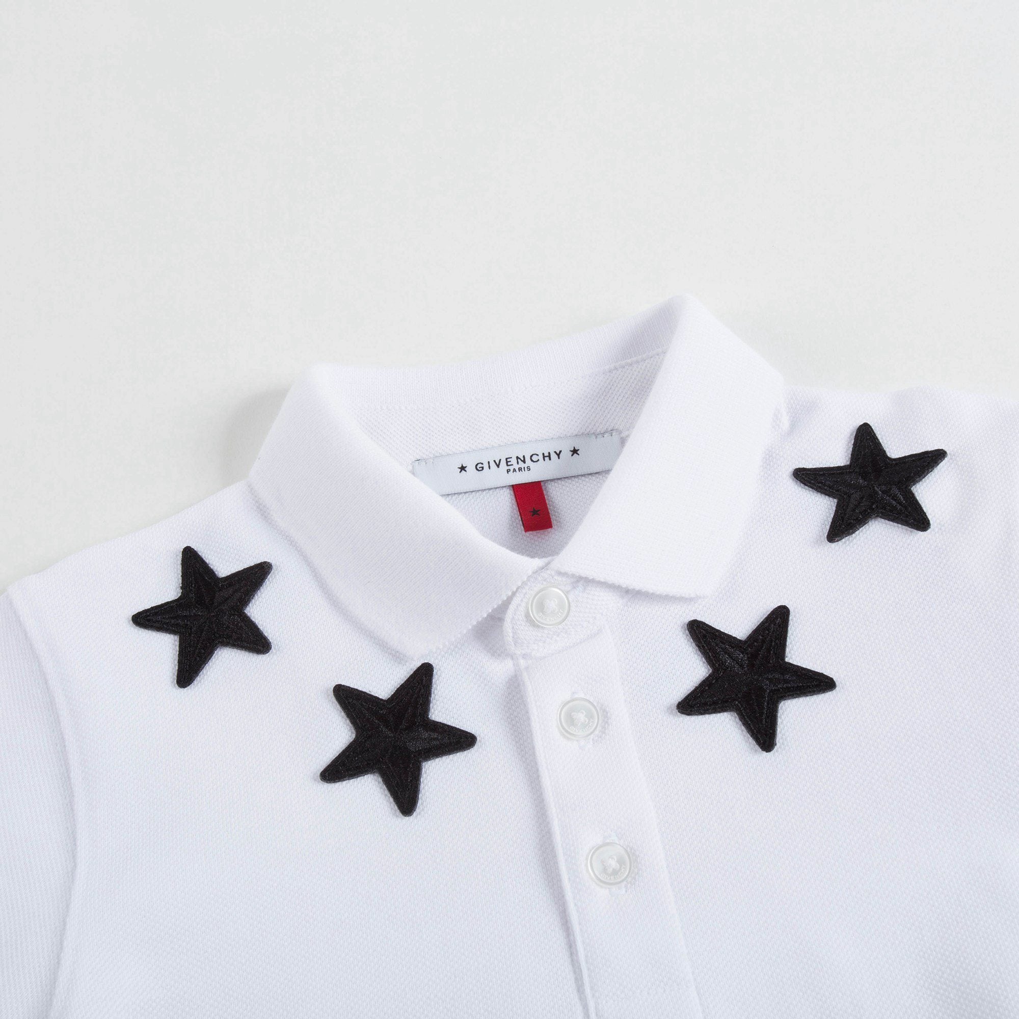 Boys White Viscose Polo Shirt